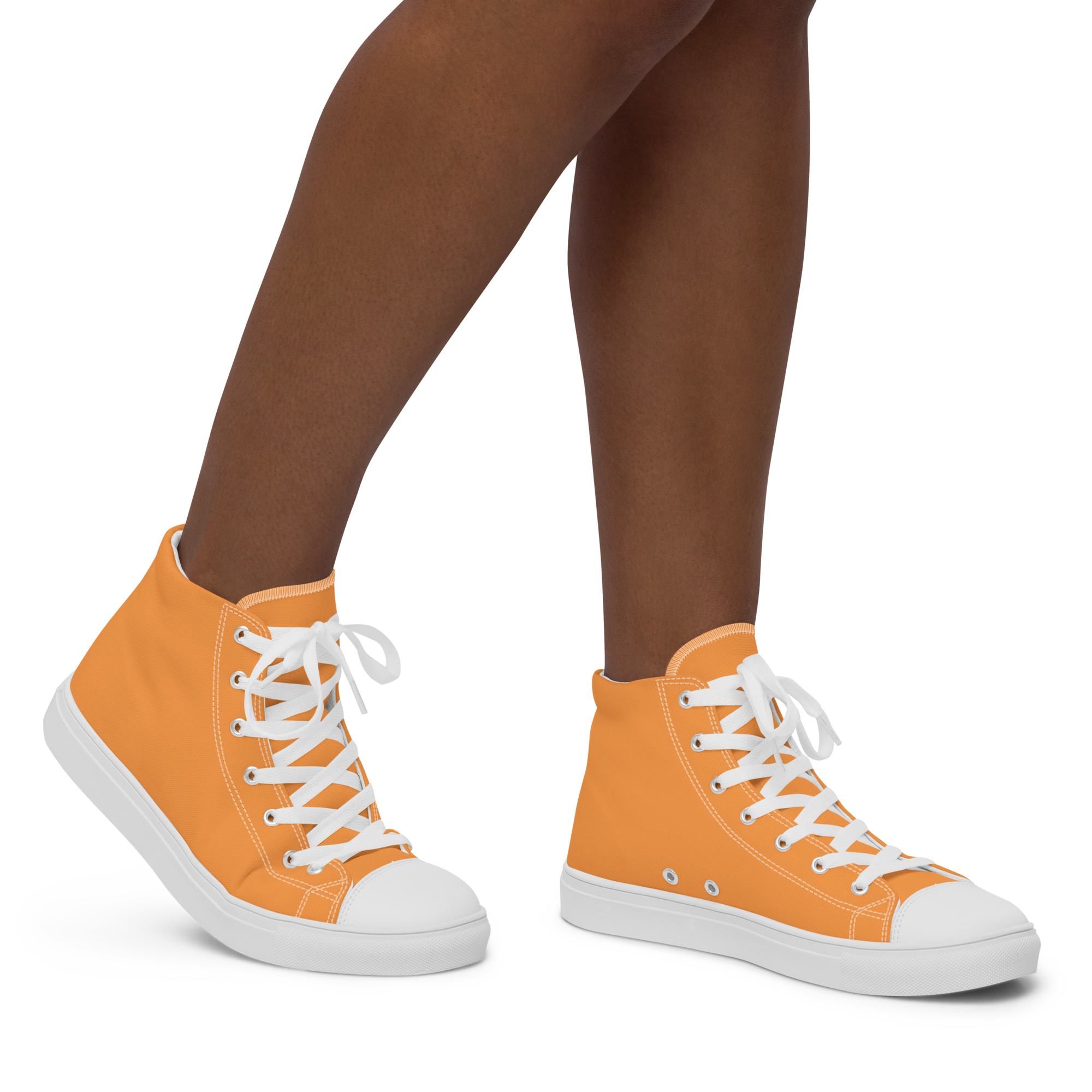 Women’s high top canvas shoes - Sunshine Orange