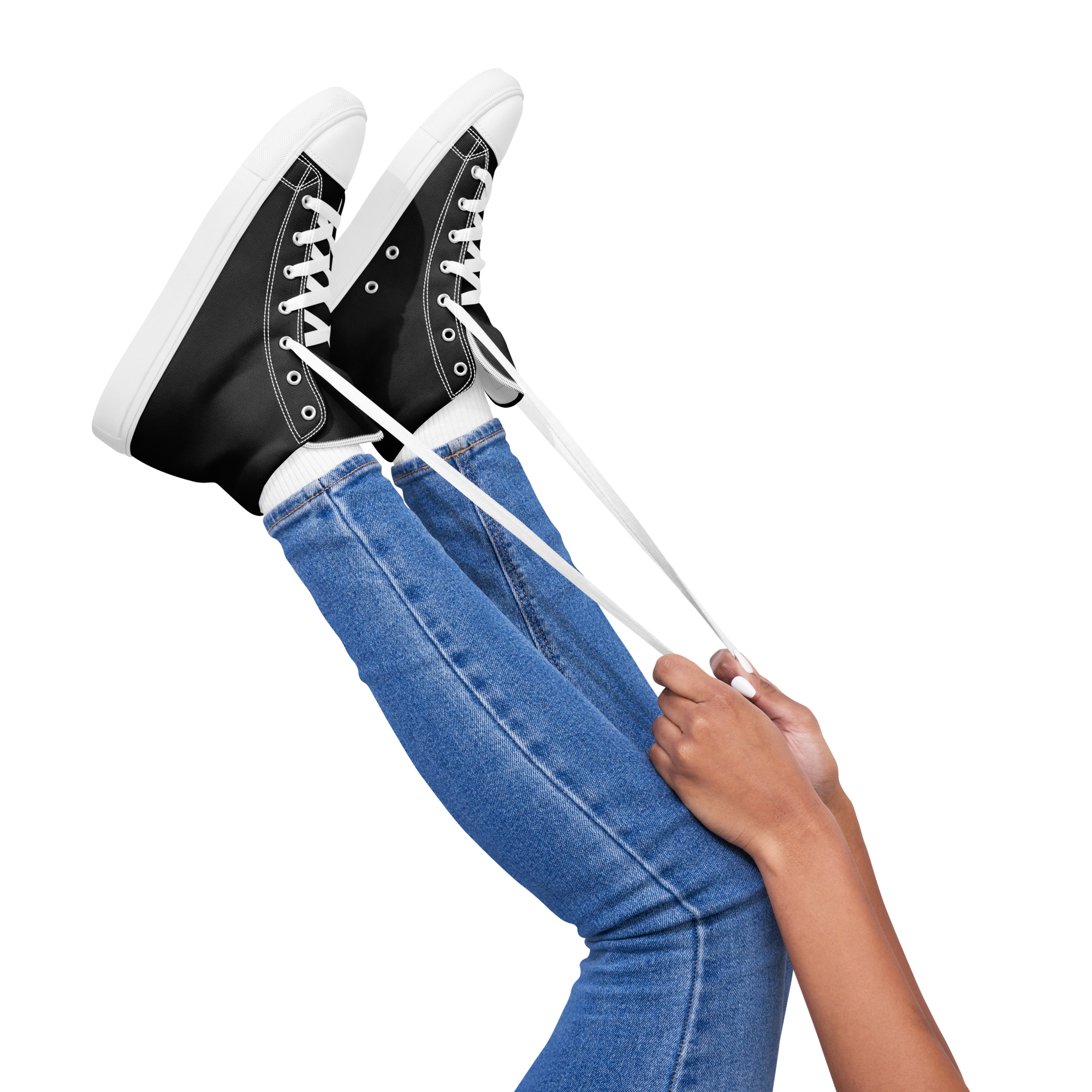 Women’s high top canvas shoes - Harbor Black