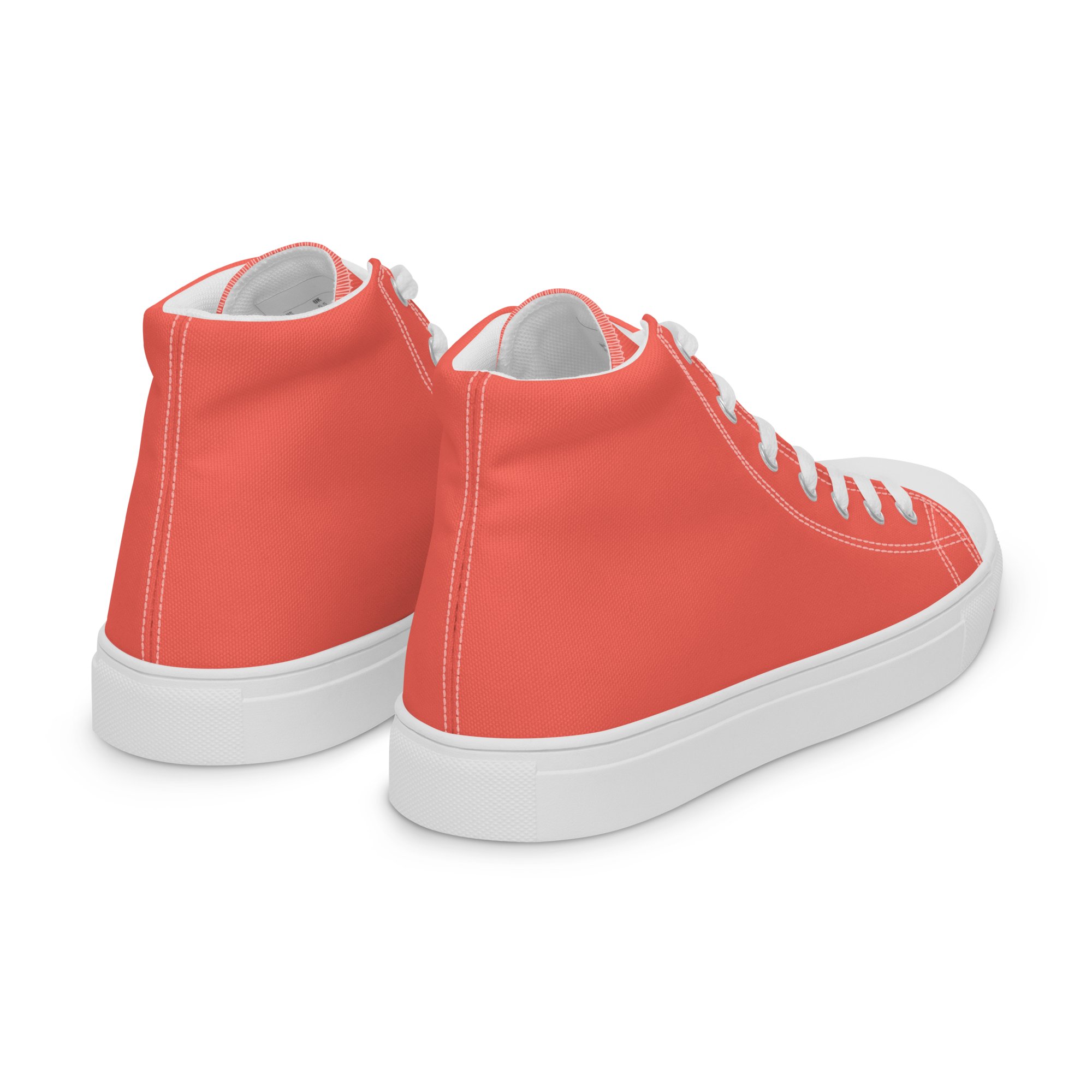 Women’s high top canvas shoes - Coral Red