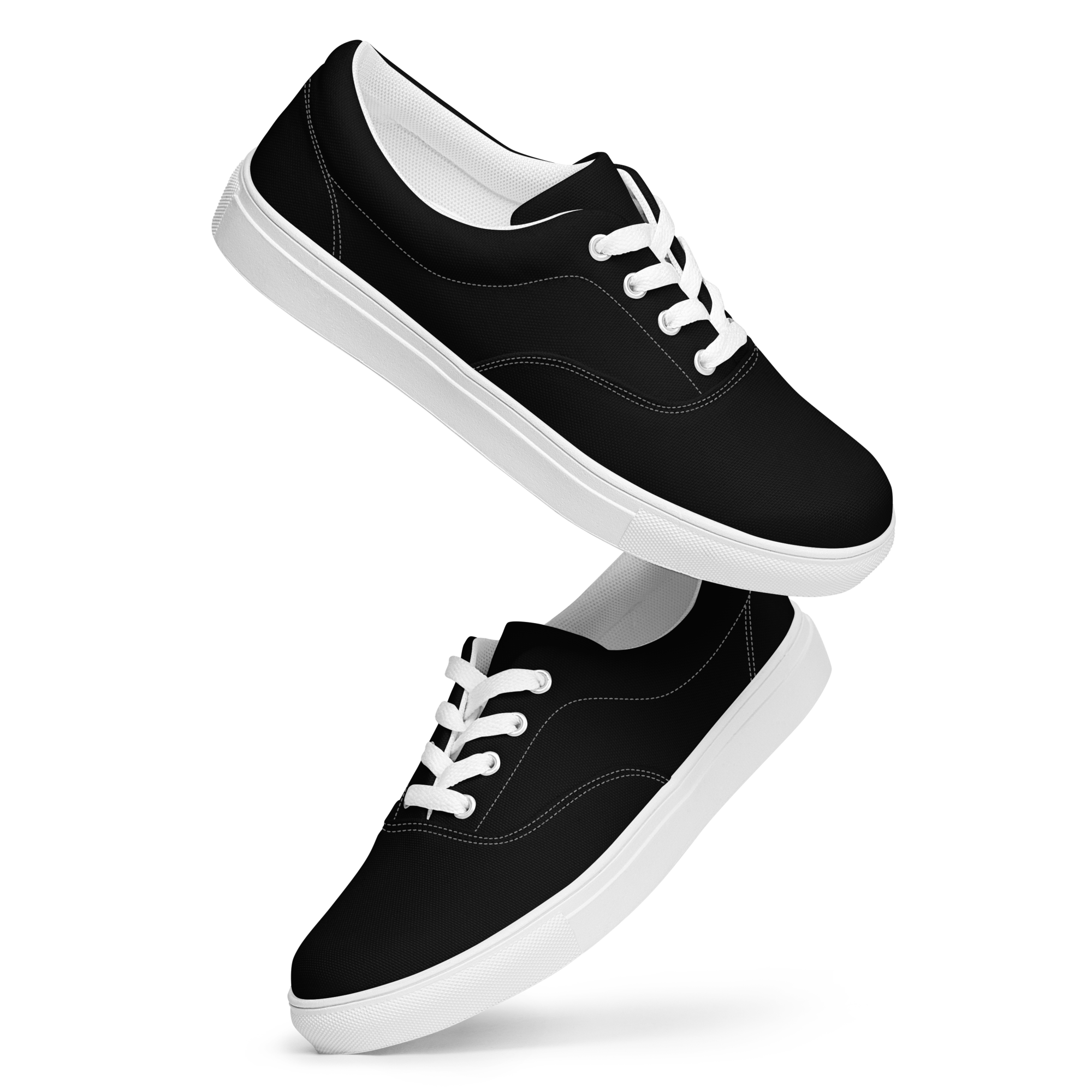 Women’s lace-up canvas shoes - Harbor Black