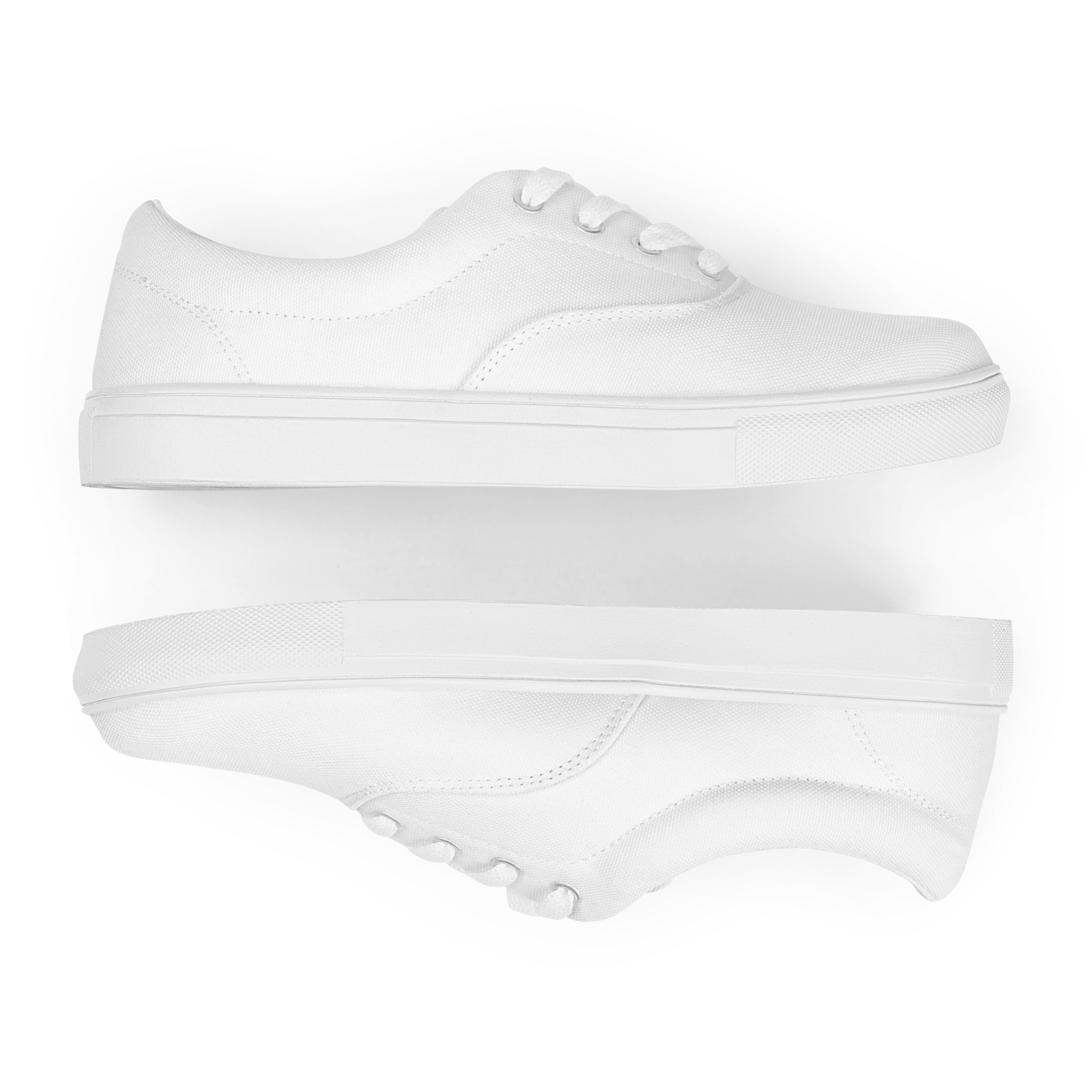 Women’s lace-up canvas shoes - Seashell White
