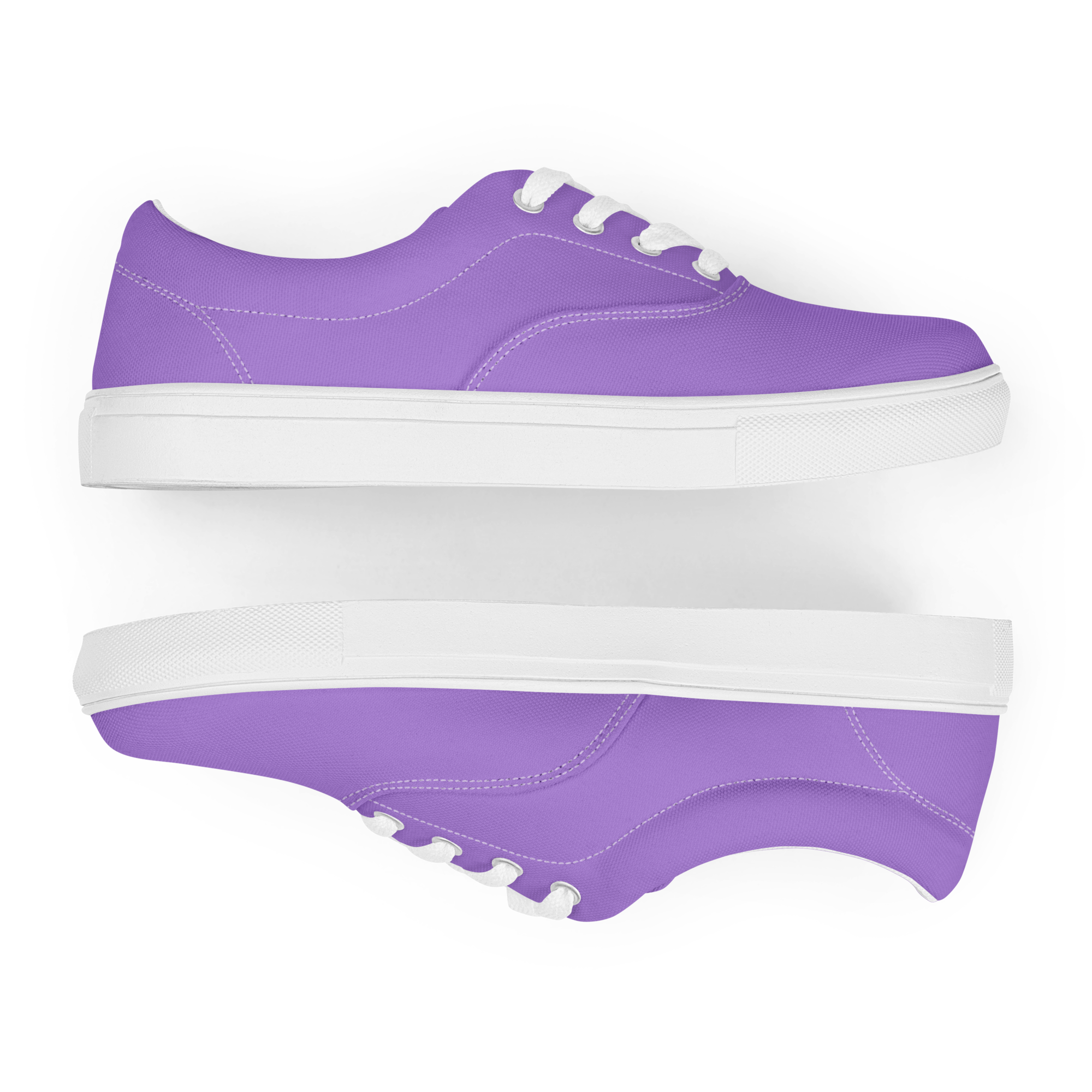Women’s lace-up canvas shoes - Coastal Purple