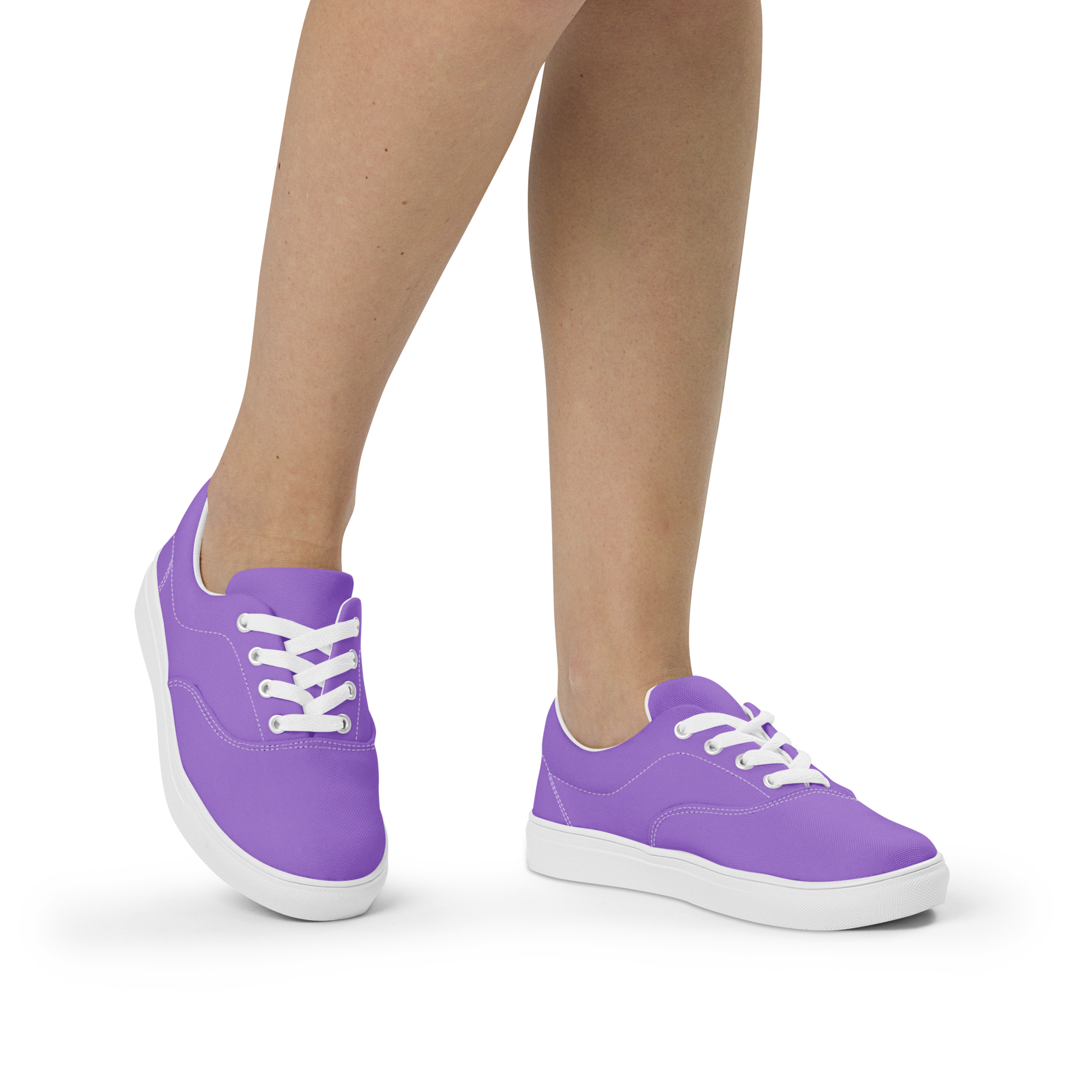 Women’s lace-up canvas shoes - Coastal Purple
