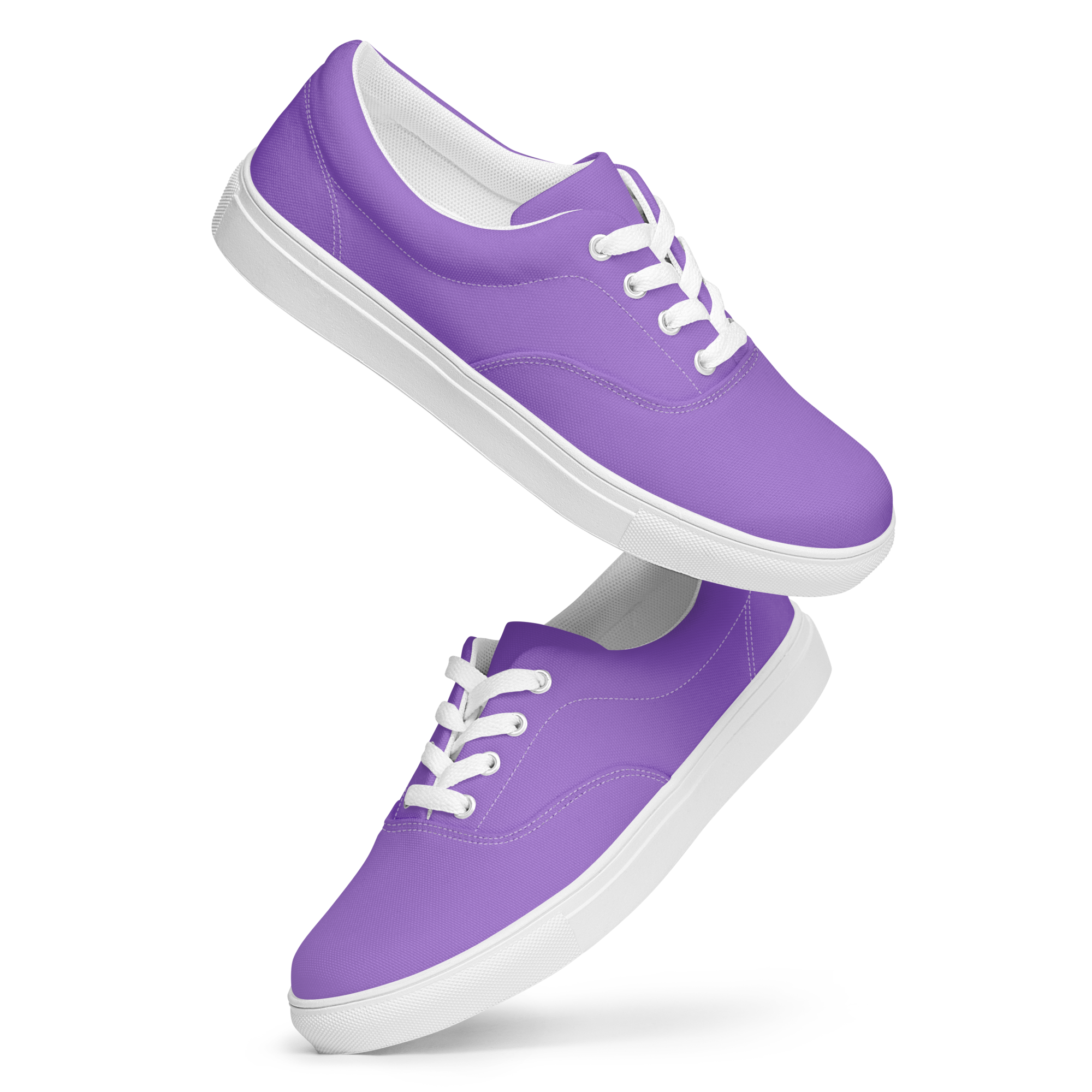 Women’s lace-up canvas shoes - Coastal Purple