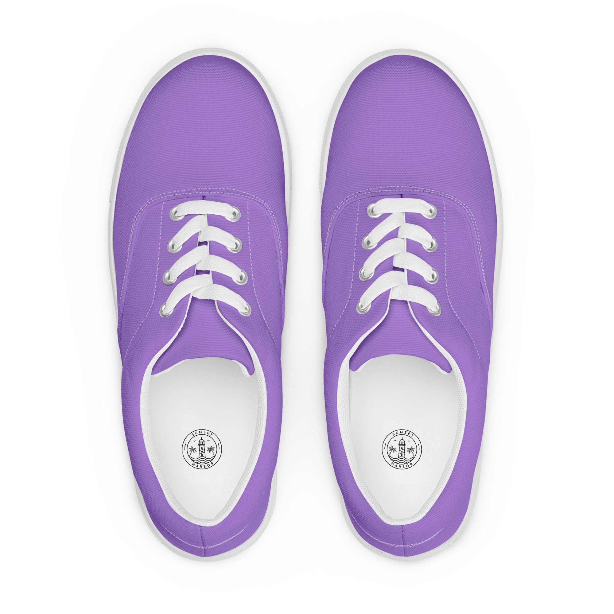 Women’s lace-up canvas shoes - Coastal Purple