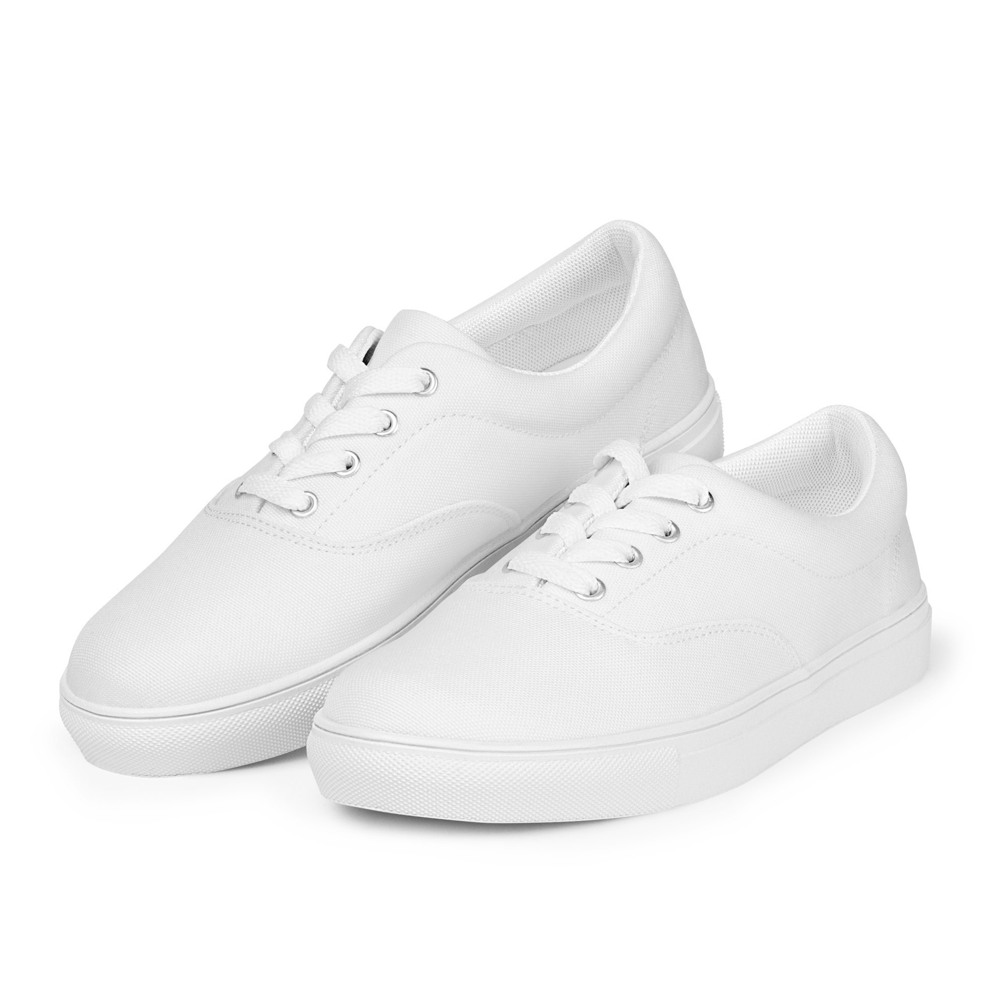 Women’s lace-up canvas shoes - Seashell White