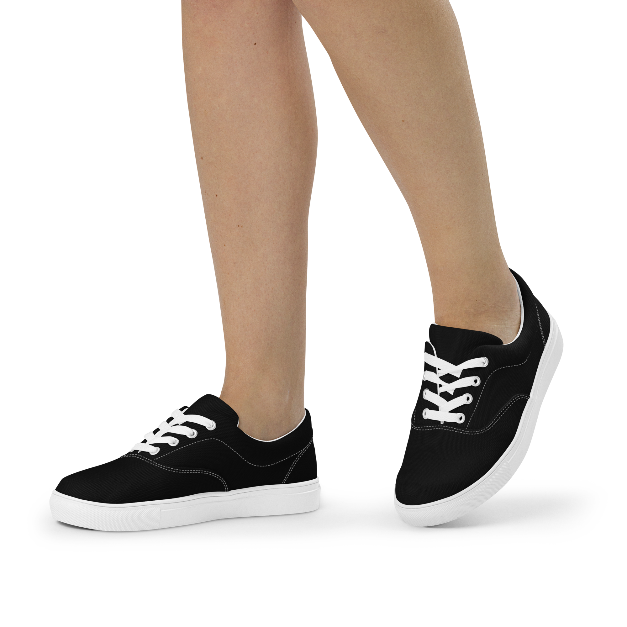 Women’s lace-up canvas shoes - Harbor Black