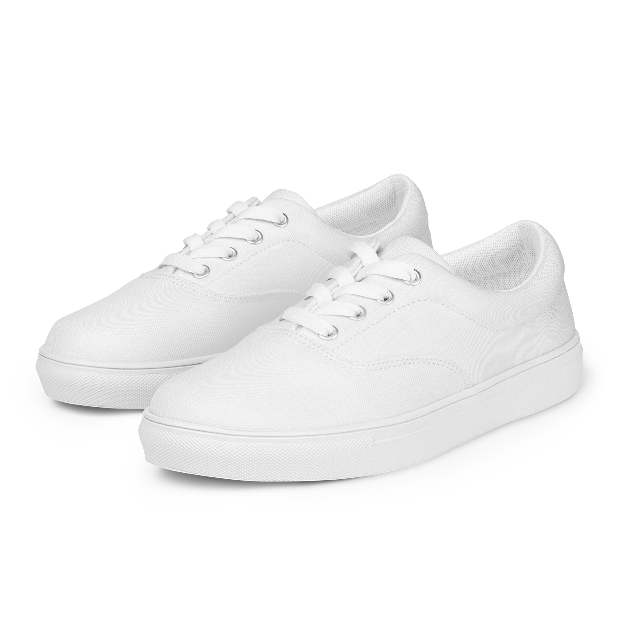 Women’s lace-up canvas shoes - Seashell White