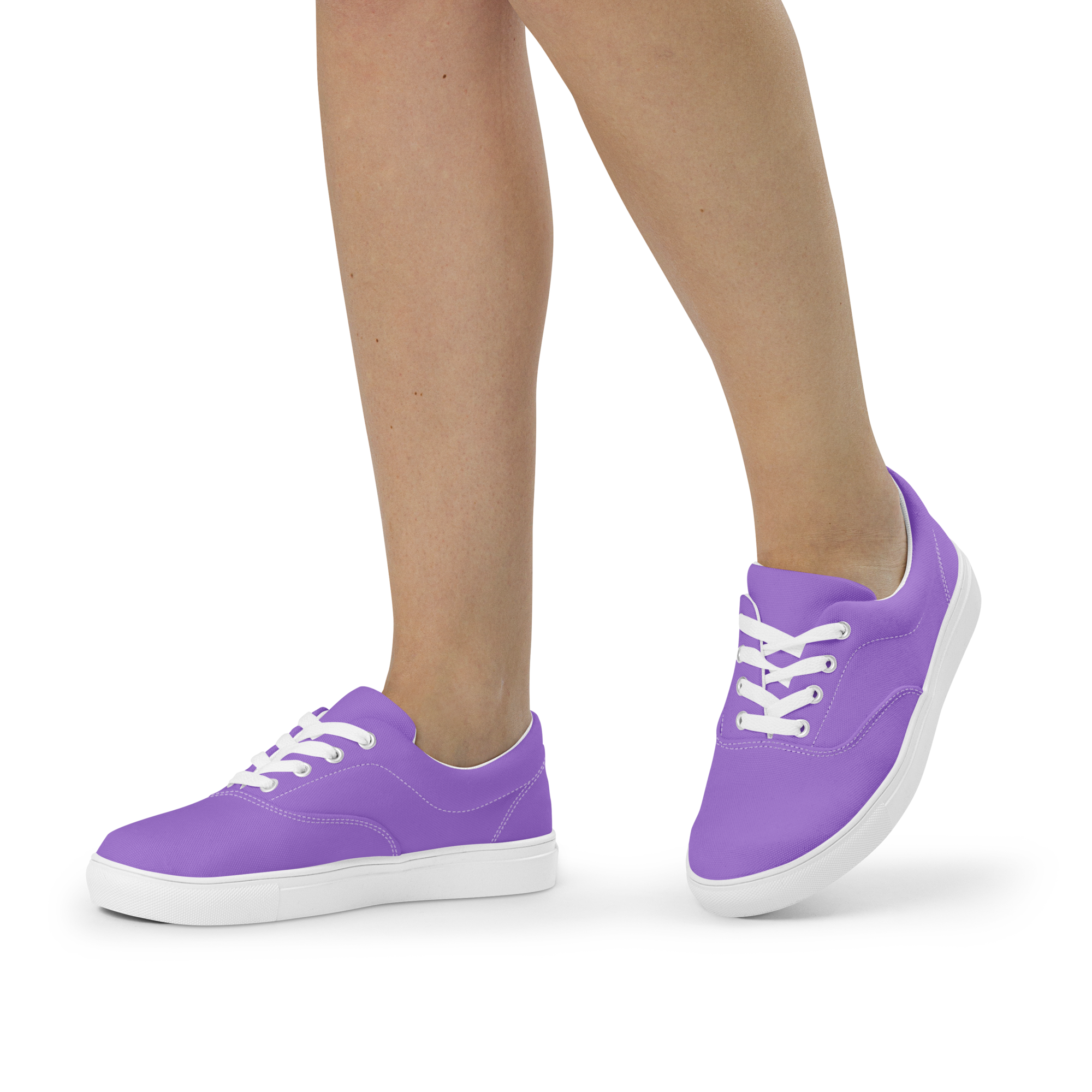 Women’s lace-up canvas shoes - Coastal Purple