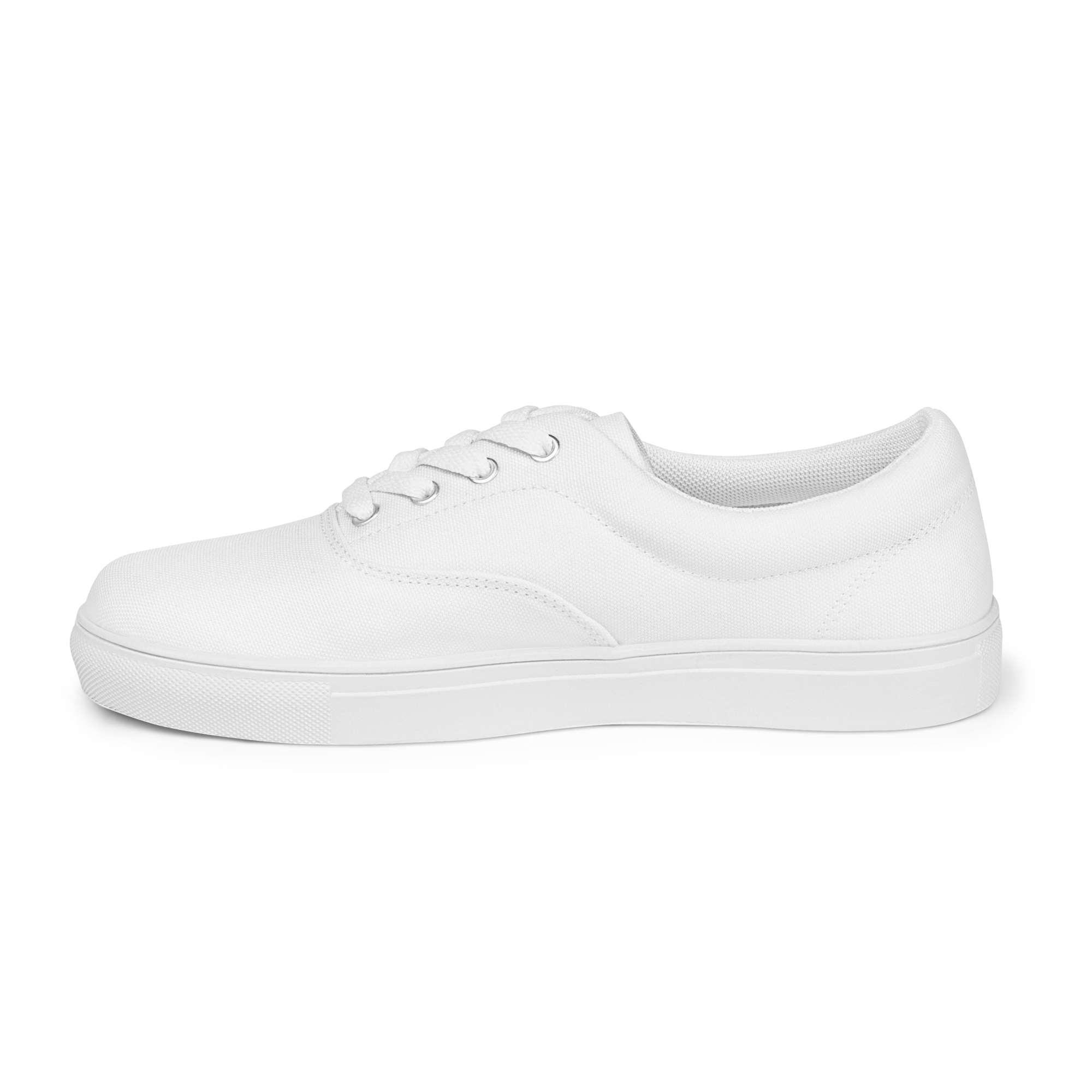 Women’s lace-up canvas shoes - Seashell White