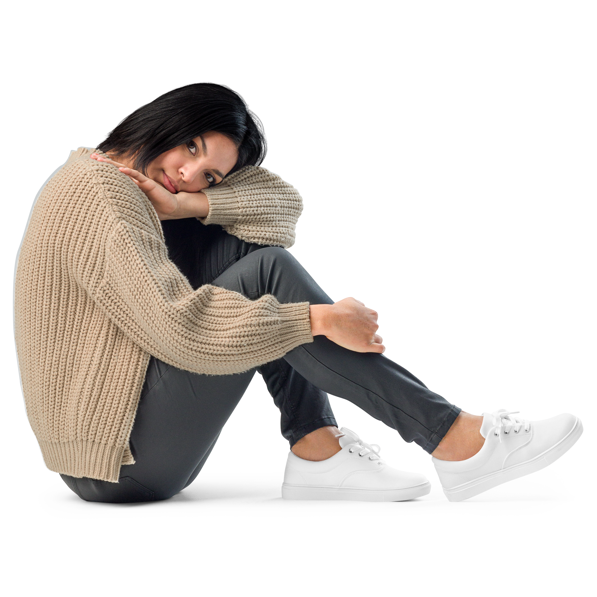 Women’s lace-up canvas shoes - Seashell White