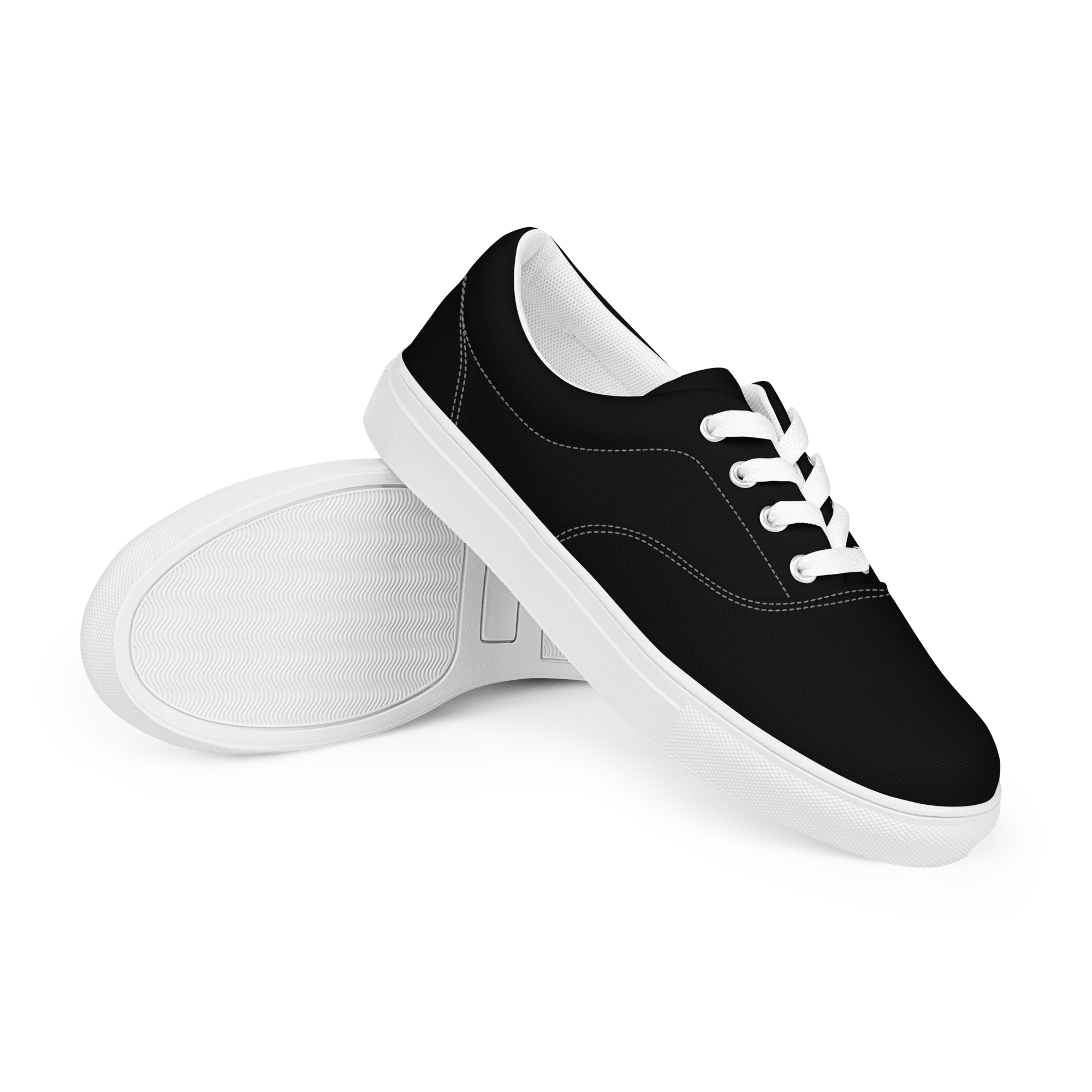Women’s lace-up canvas shoes - Harbor Black