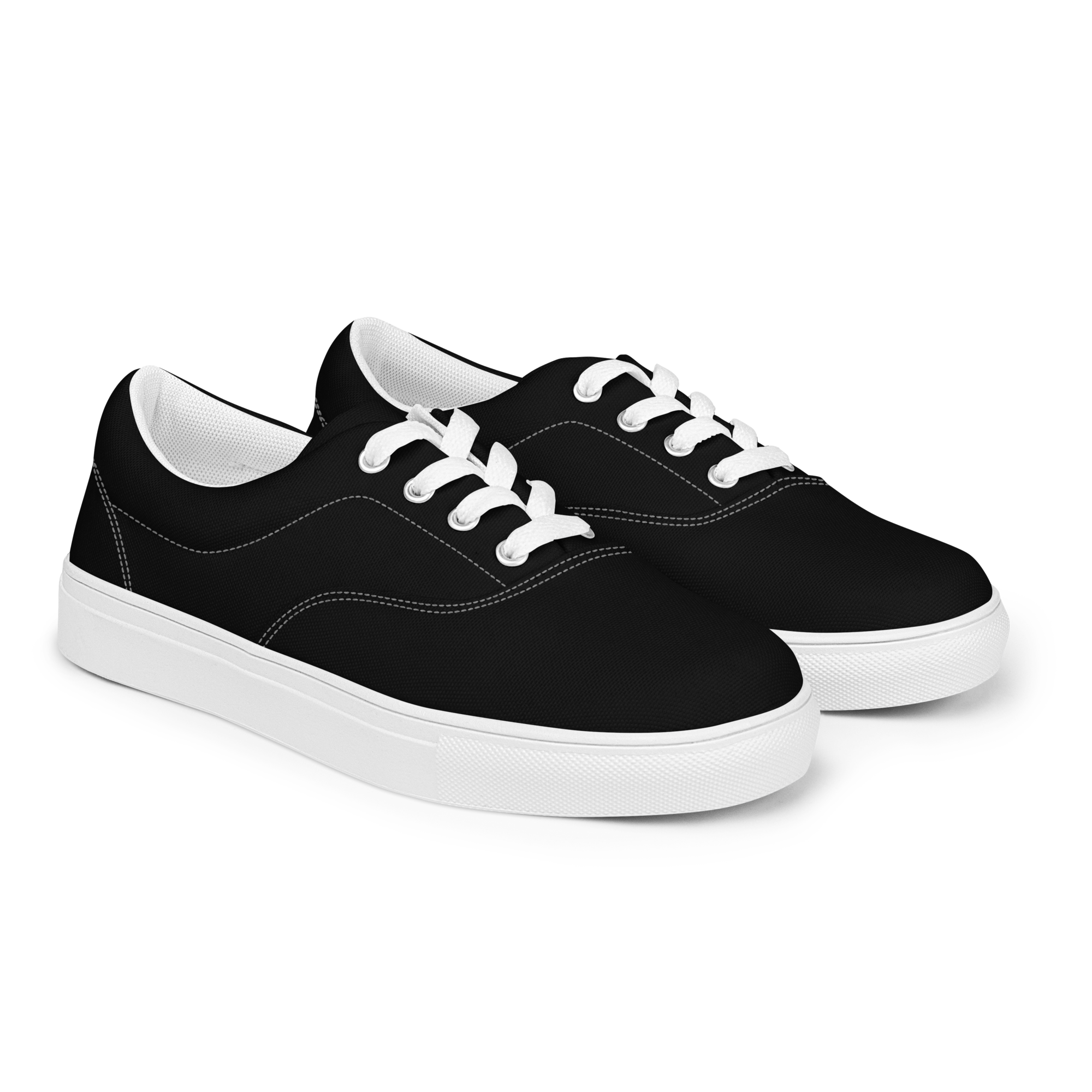 Women’s lace-up canvas shoes - Harbor Black