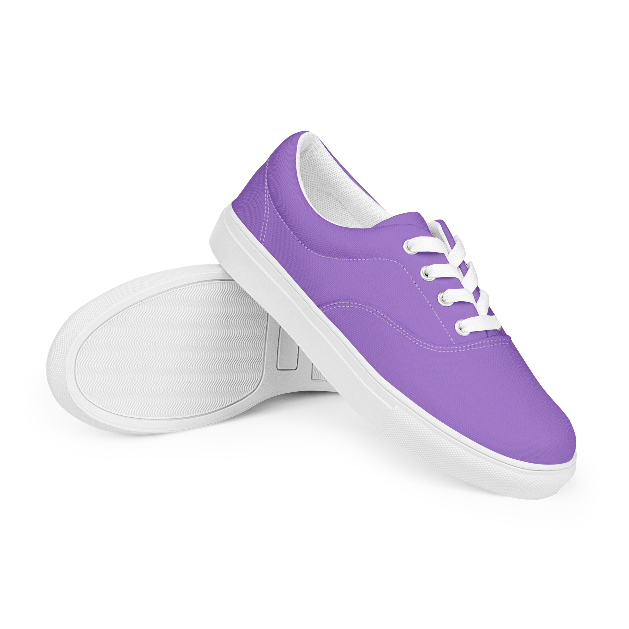 Women’s lace-up canvas shoes - Coastal Purple