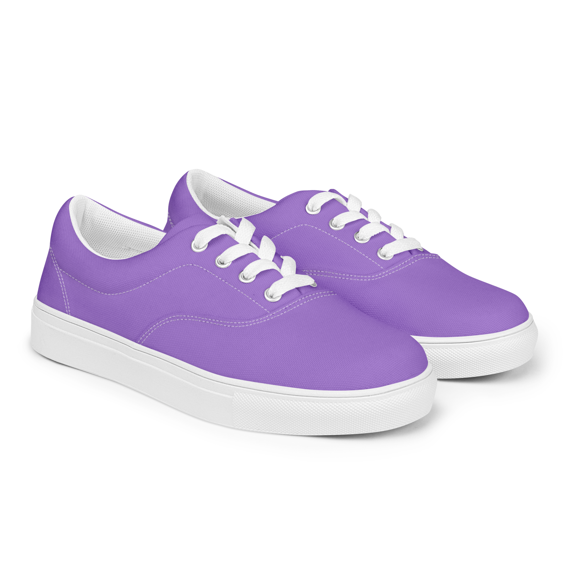 Women’s lace-up canvas shoes - Coastal Purple