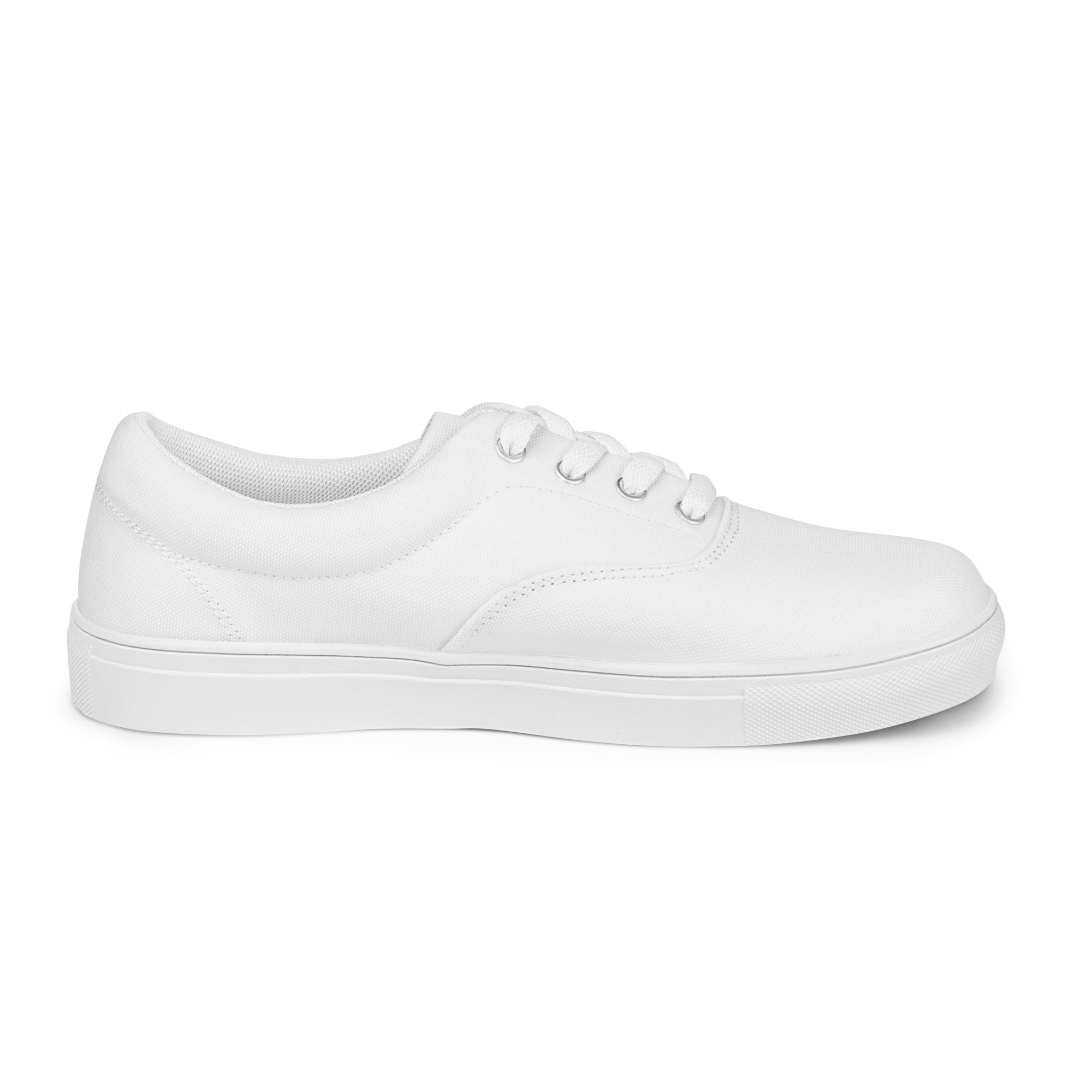 Women’s lace-up canvas shoes - Seashell White