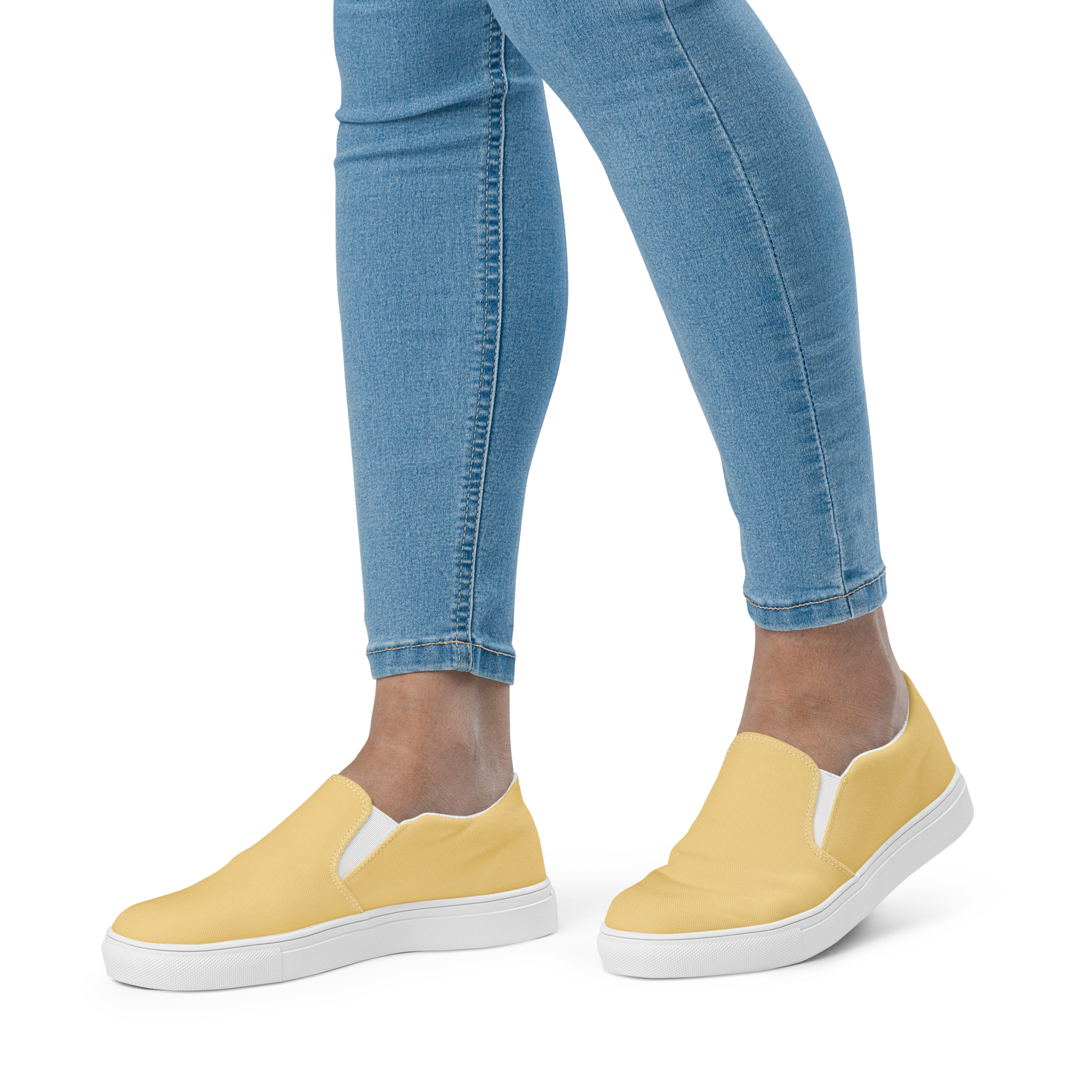Women’s slip-on canvas shoes - Sand Yellow
