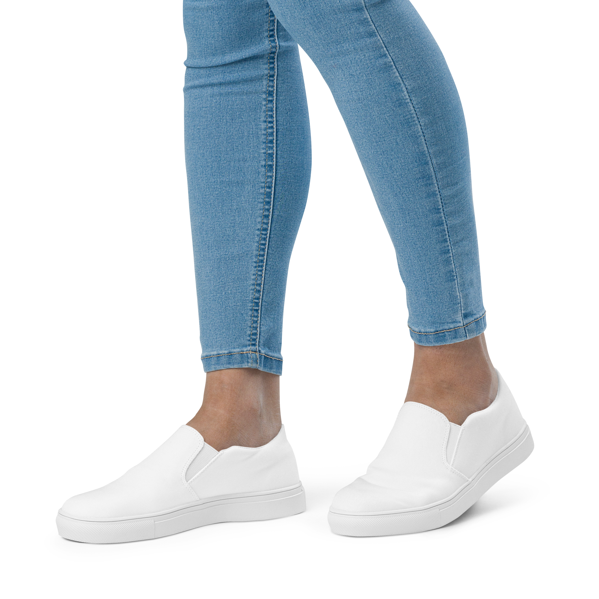 Women’s slip-on canvas shoes - Seashell White