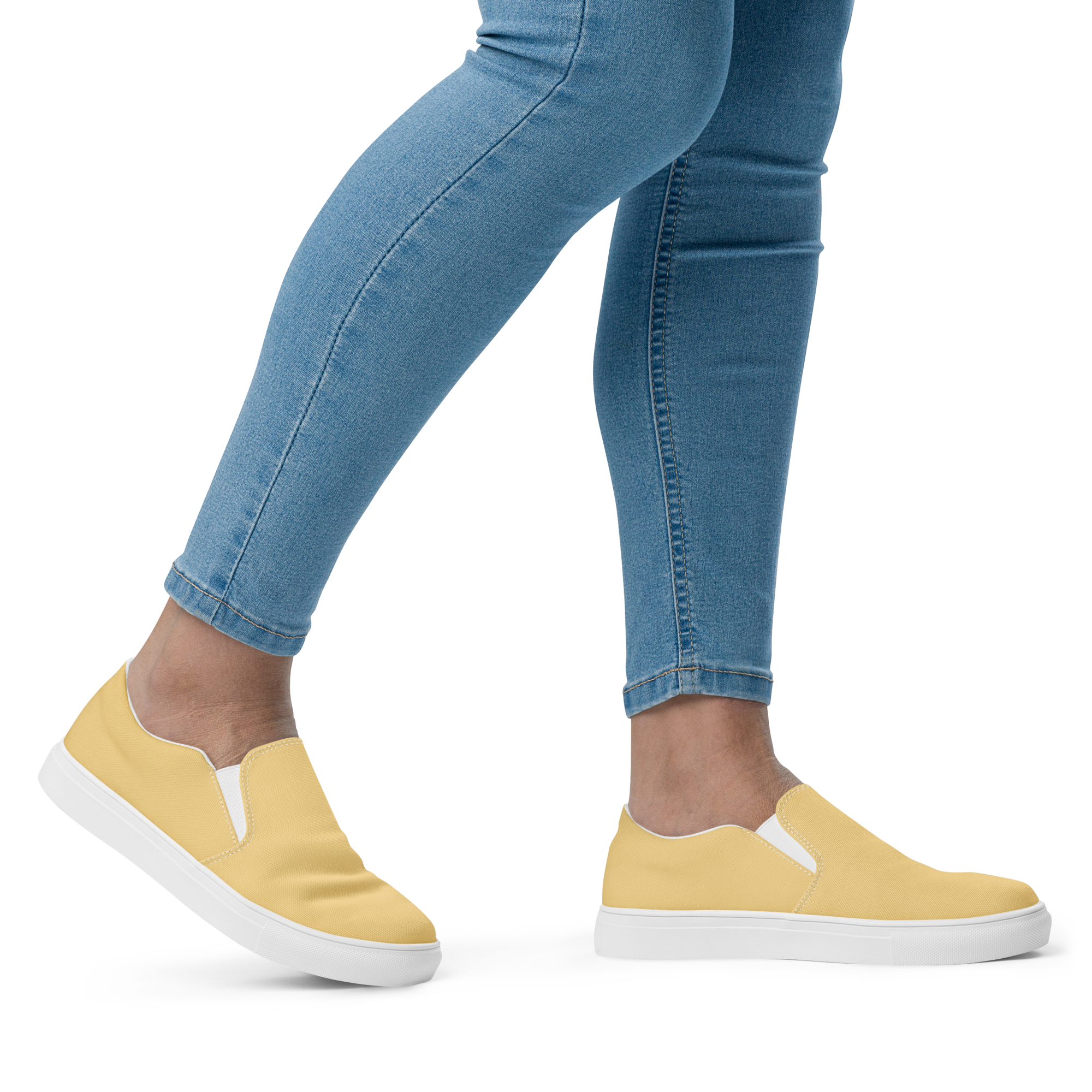Women’s slip-on canvas shoes - Sand Yellow