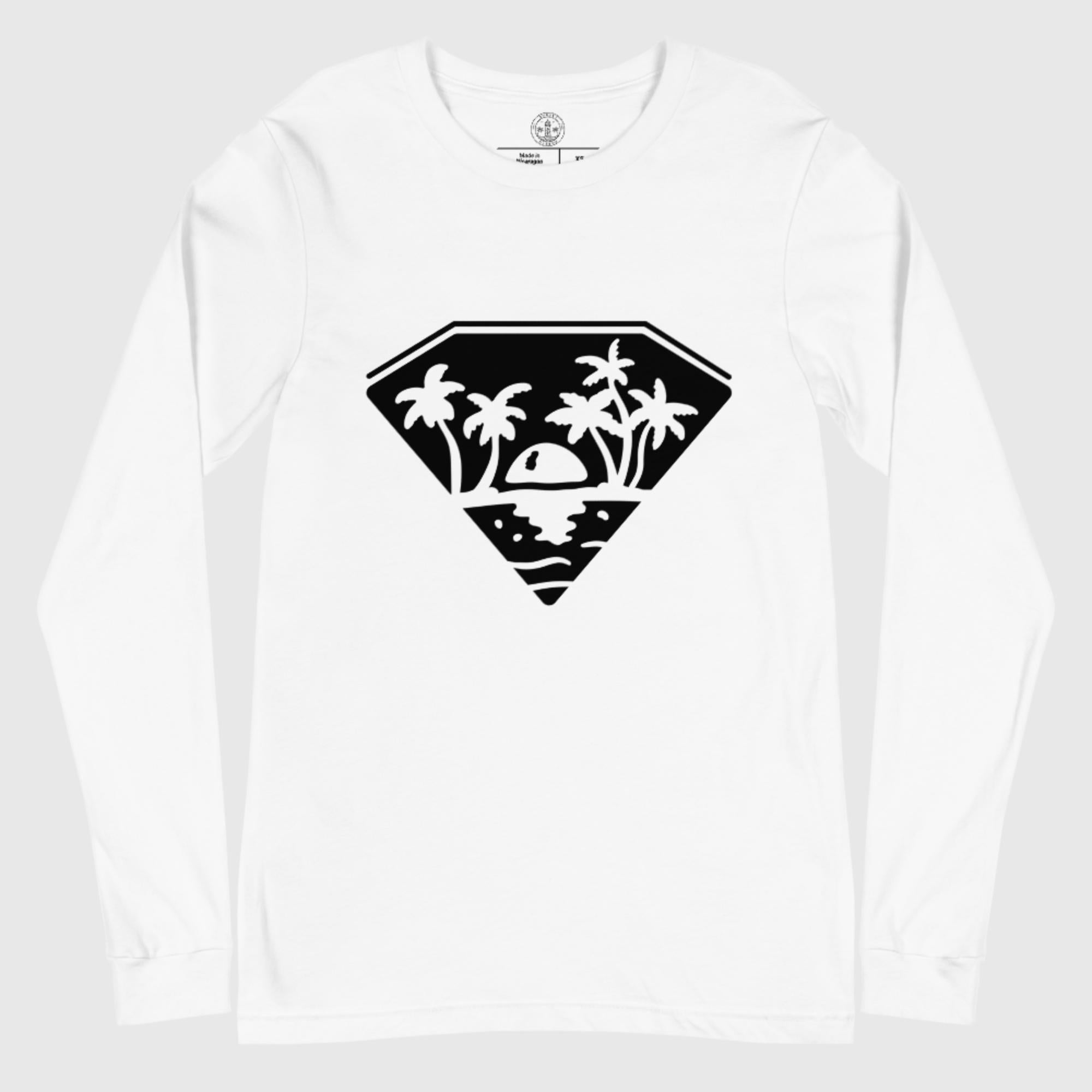 Men's Long Sleeve Tee - Palm Sunset - Sunset Harbor Clothing