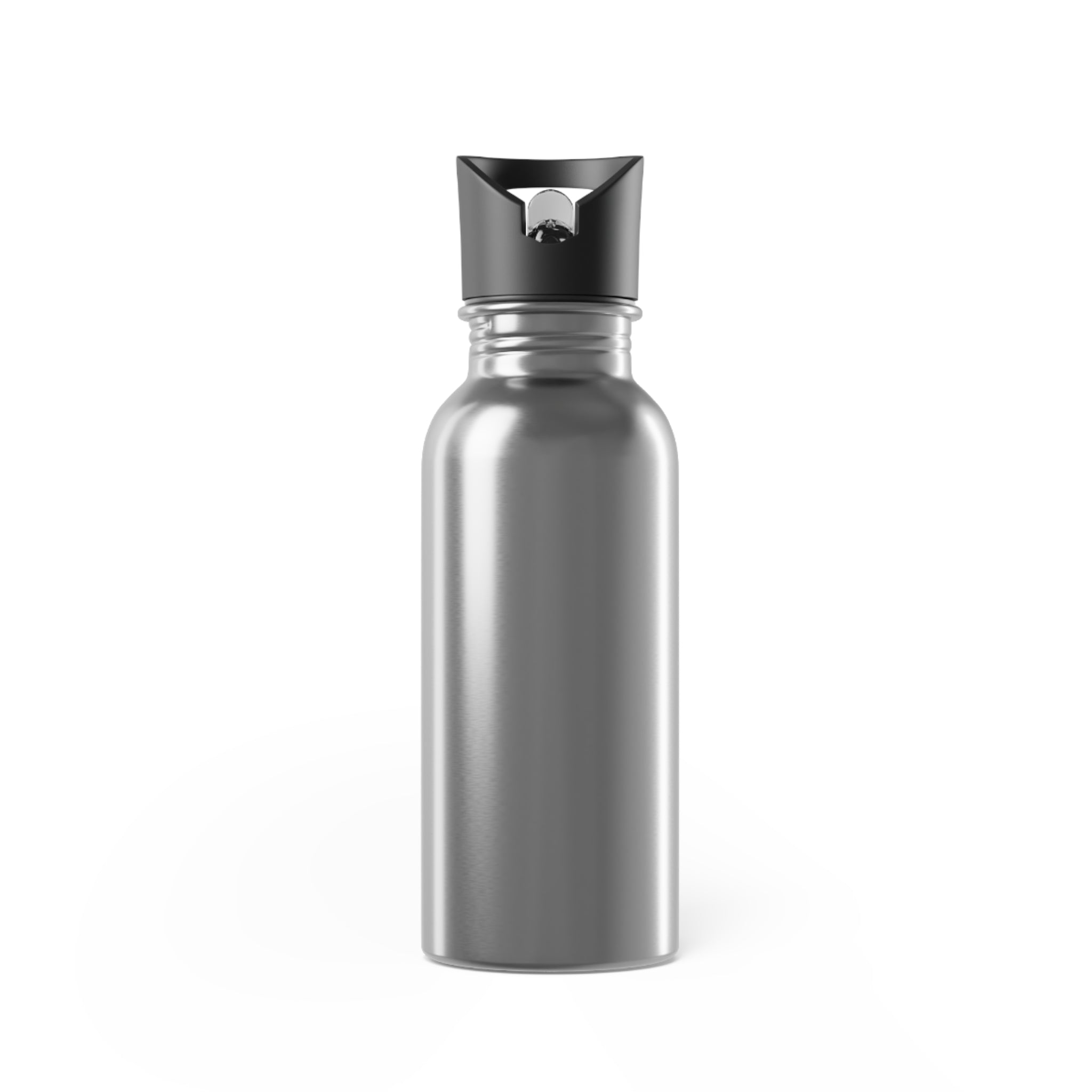 Edelstahl-Wasserflasche mit Strohhalm, 20 oz