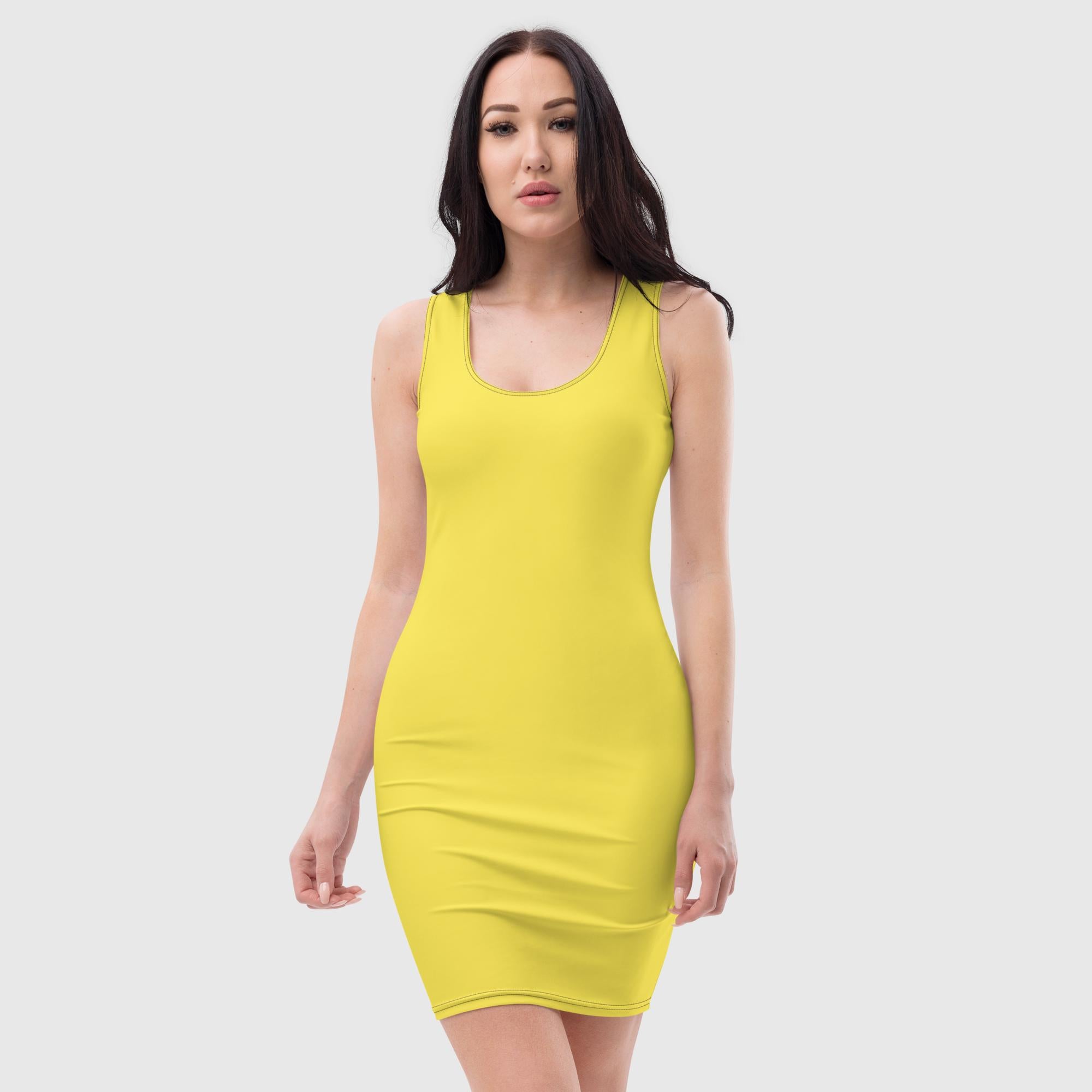 Bodycon Dress - Yellow