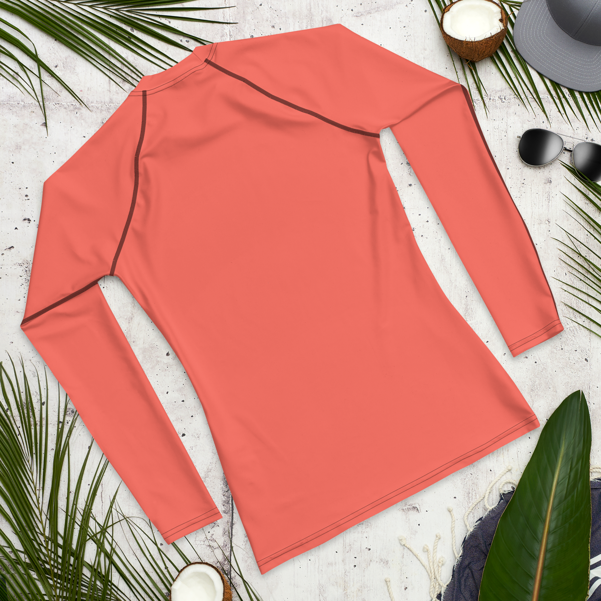 Men's Rash Guard - Sunset Coral