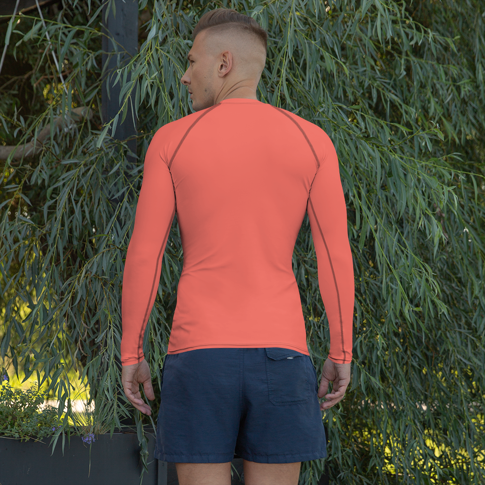 Men's Rash Guard - Sunset Coral