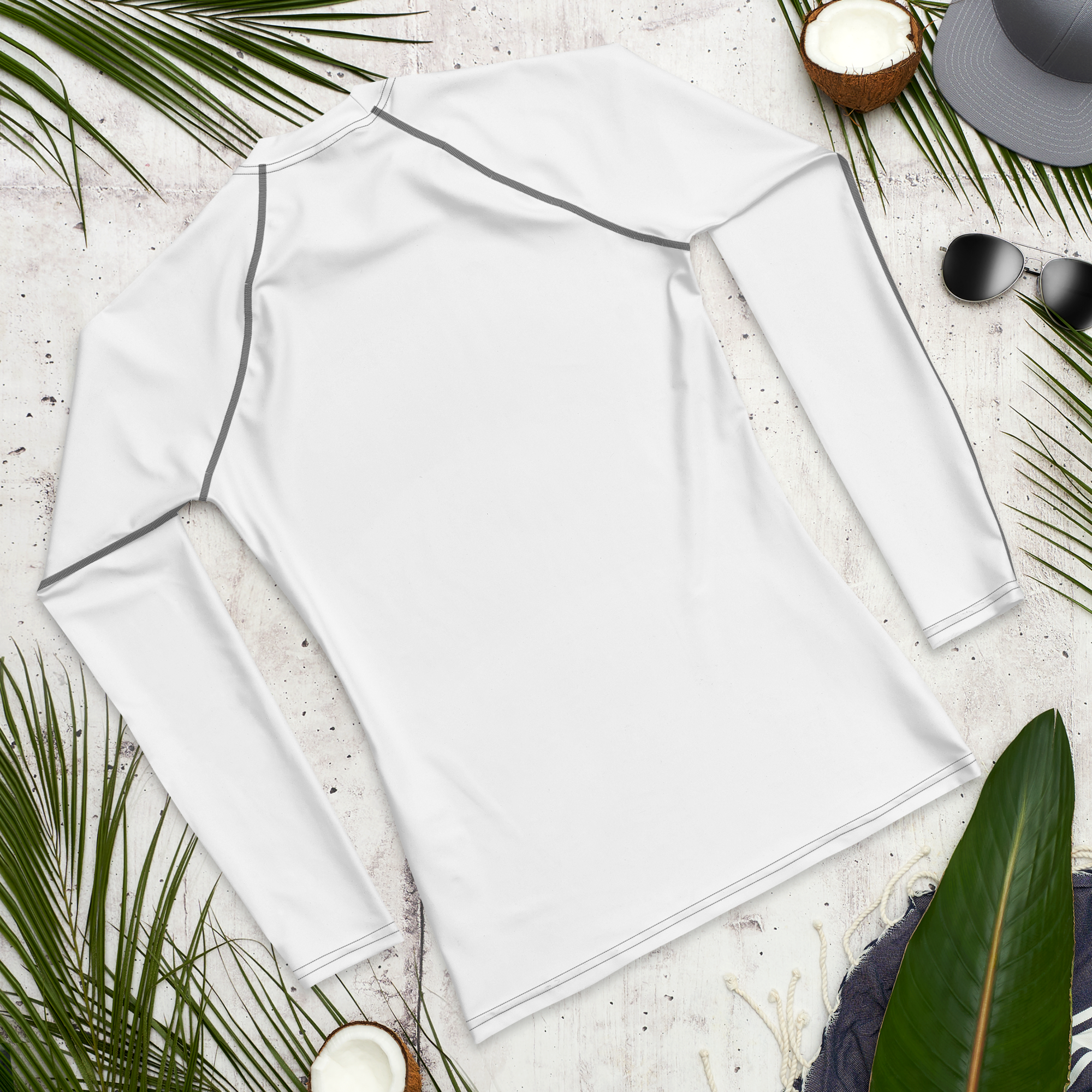 Men's Rash Guard - Seashell White