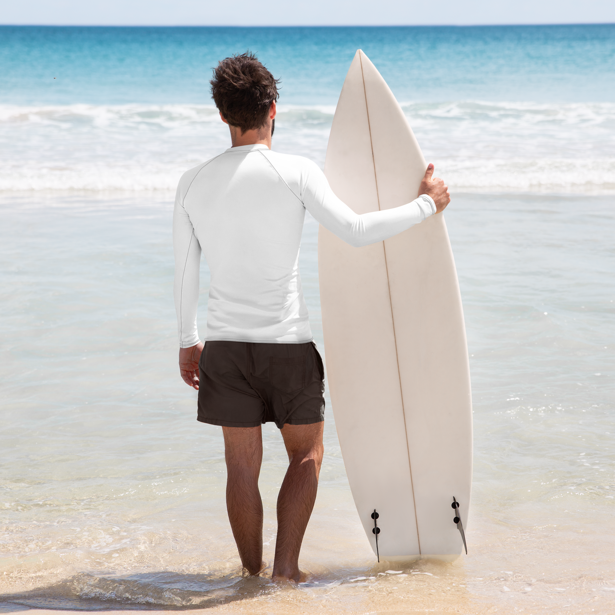 Men's Rash Guard - Seashell White