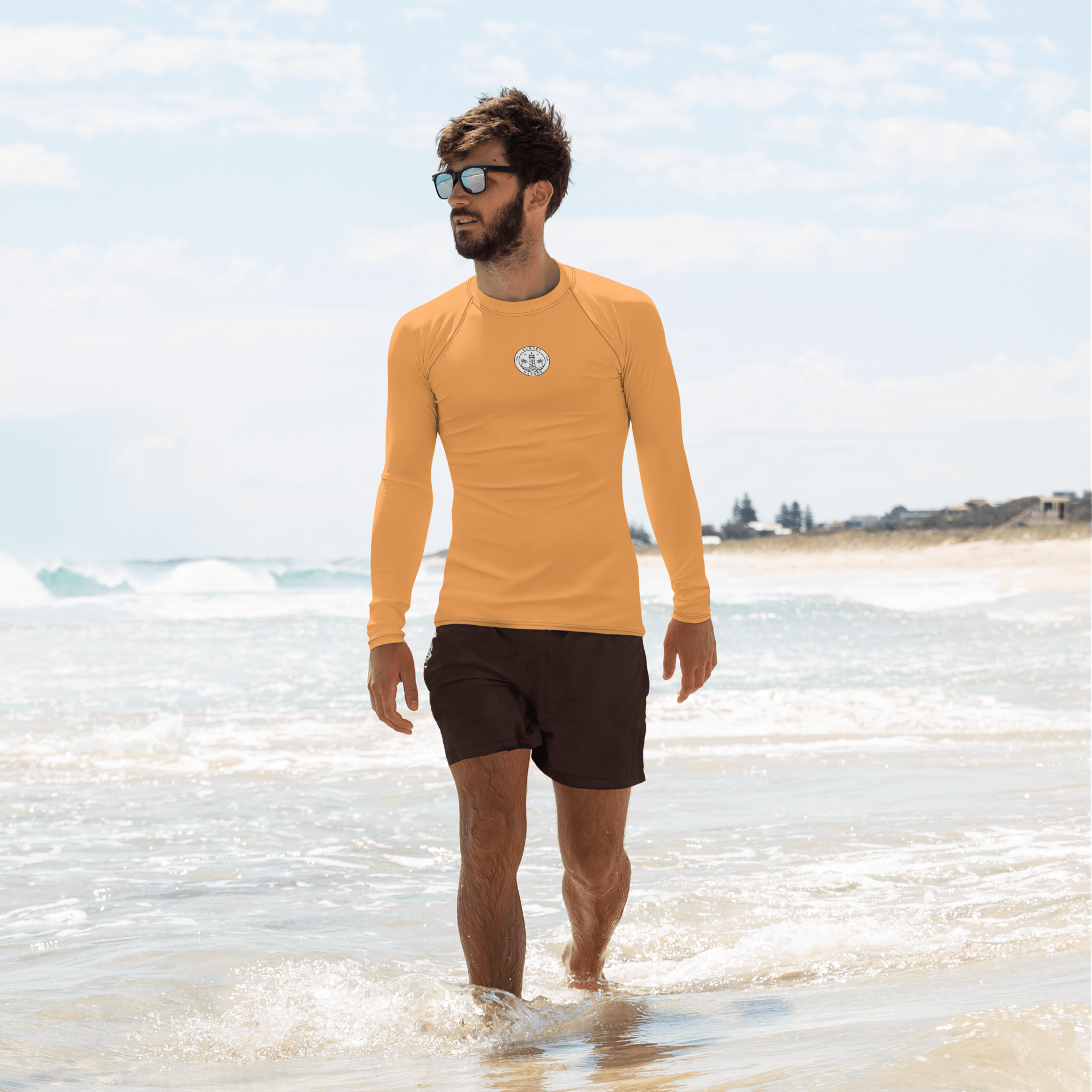 Men's Rash Guard - Coastal Orange