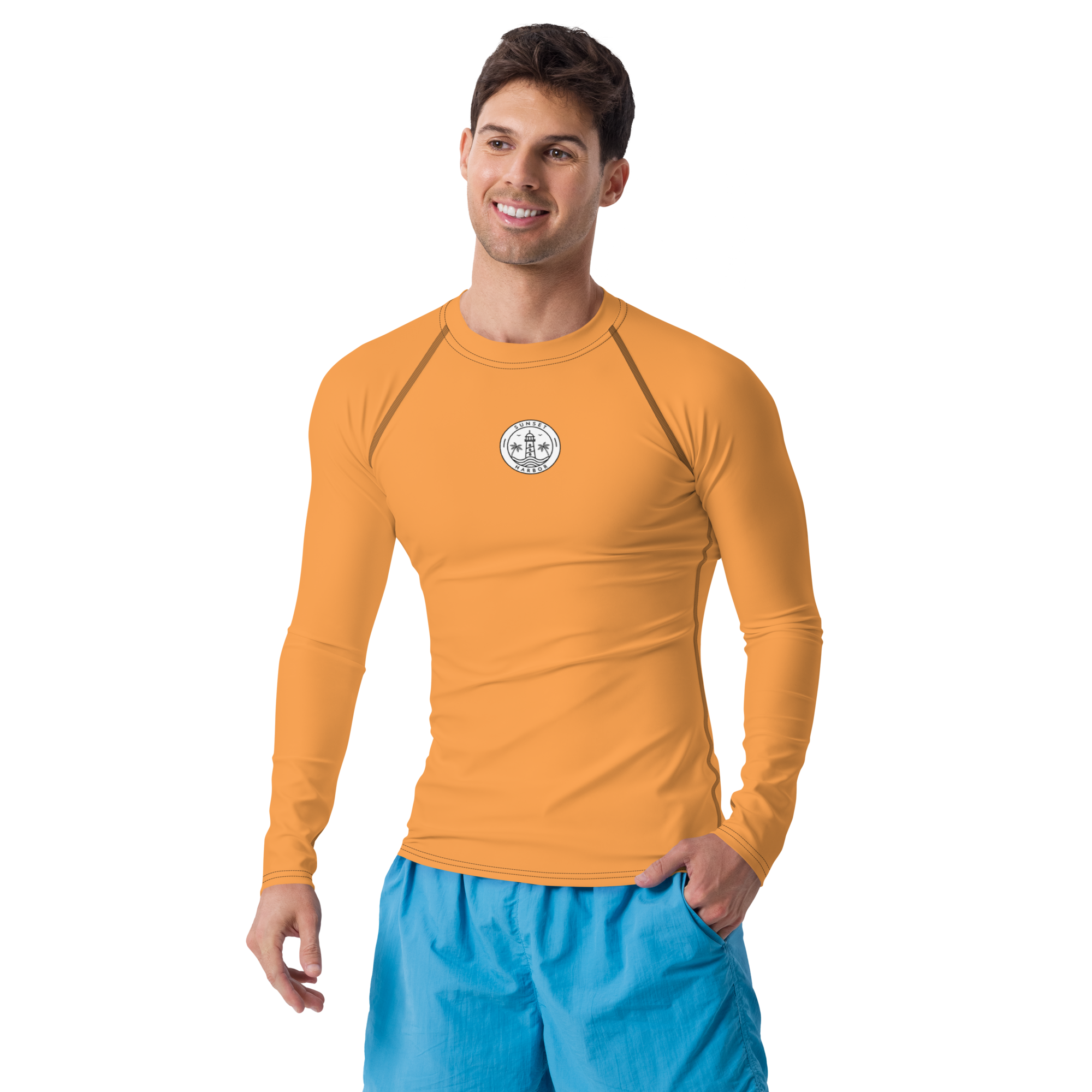 Men's Rash Guard - Coastal Orange