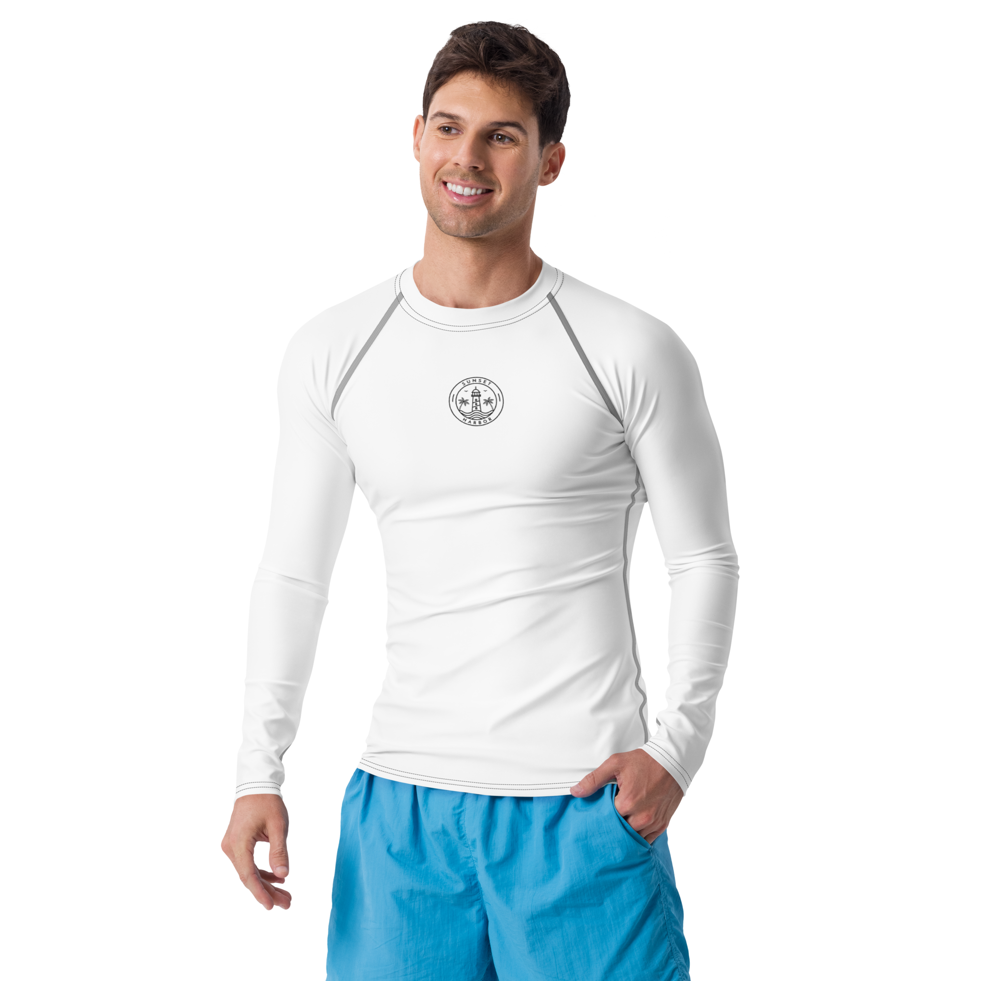 Men's Rash Guard - Seashell White