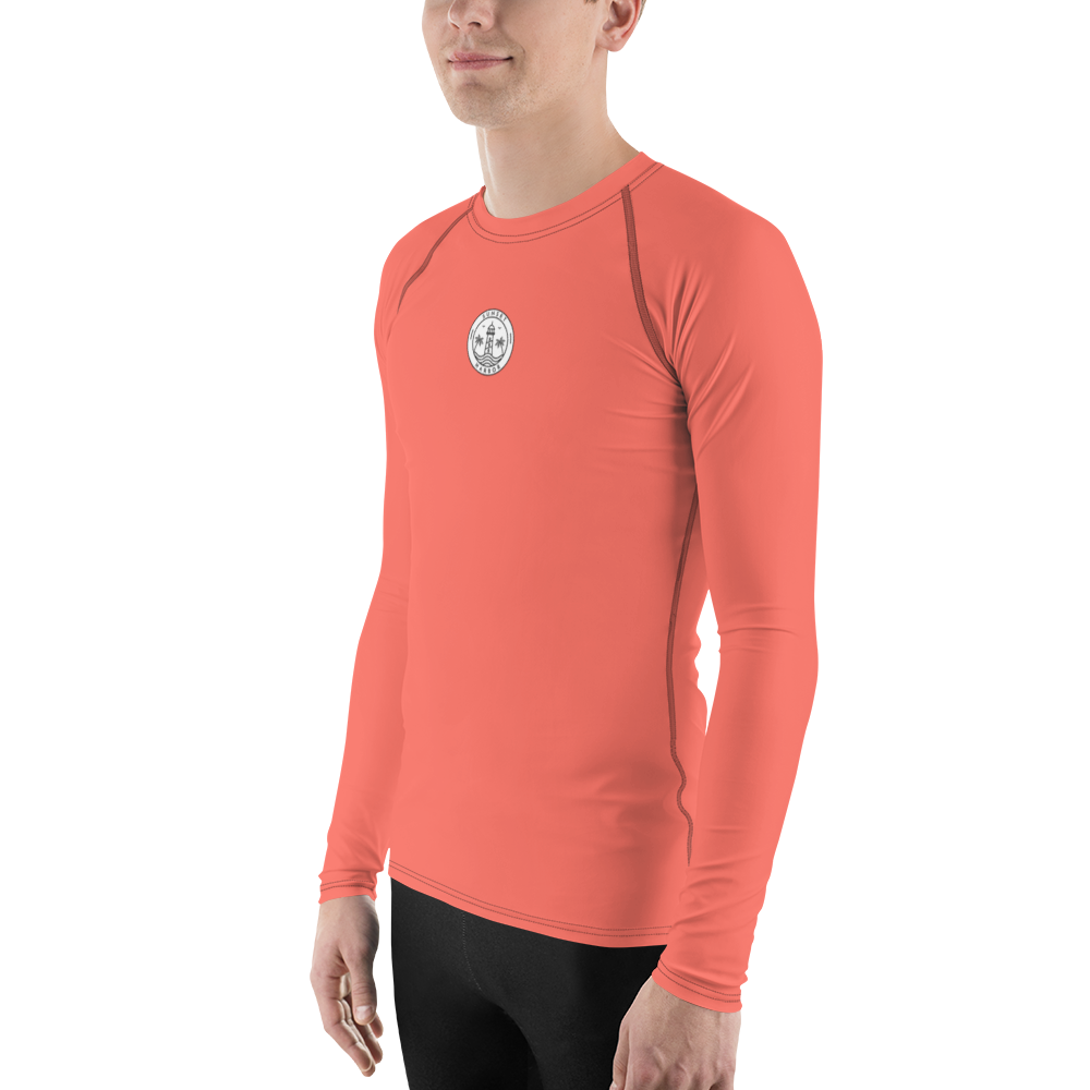 Men's Rash Guard - Sunset Coral