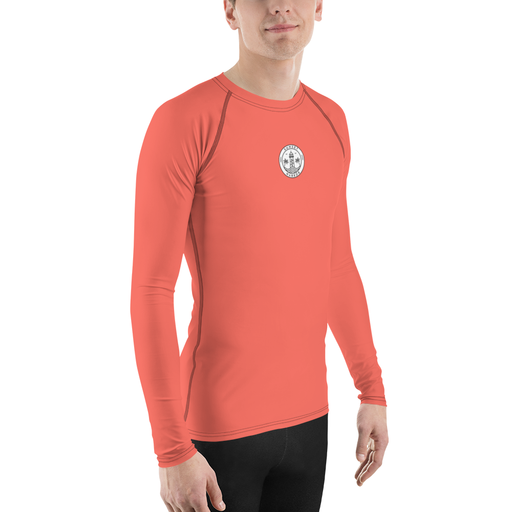 Men's Rash Guard - Sunset Coral