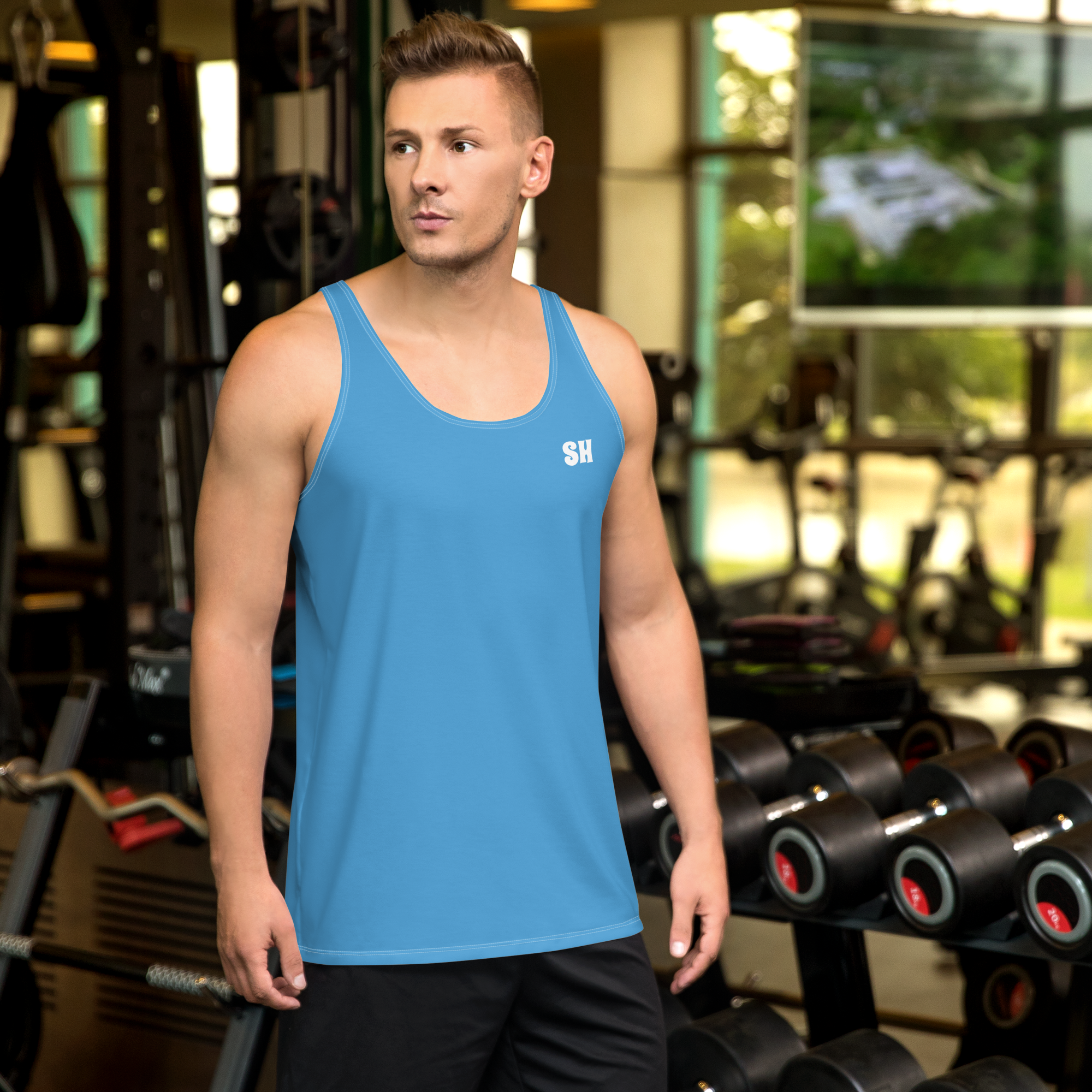 Mens Tank Top - Ocean Blue