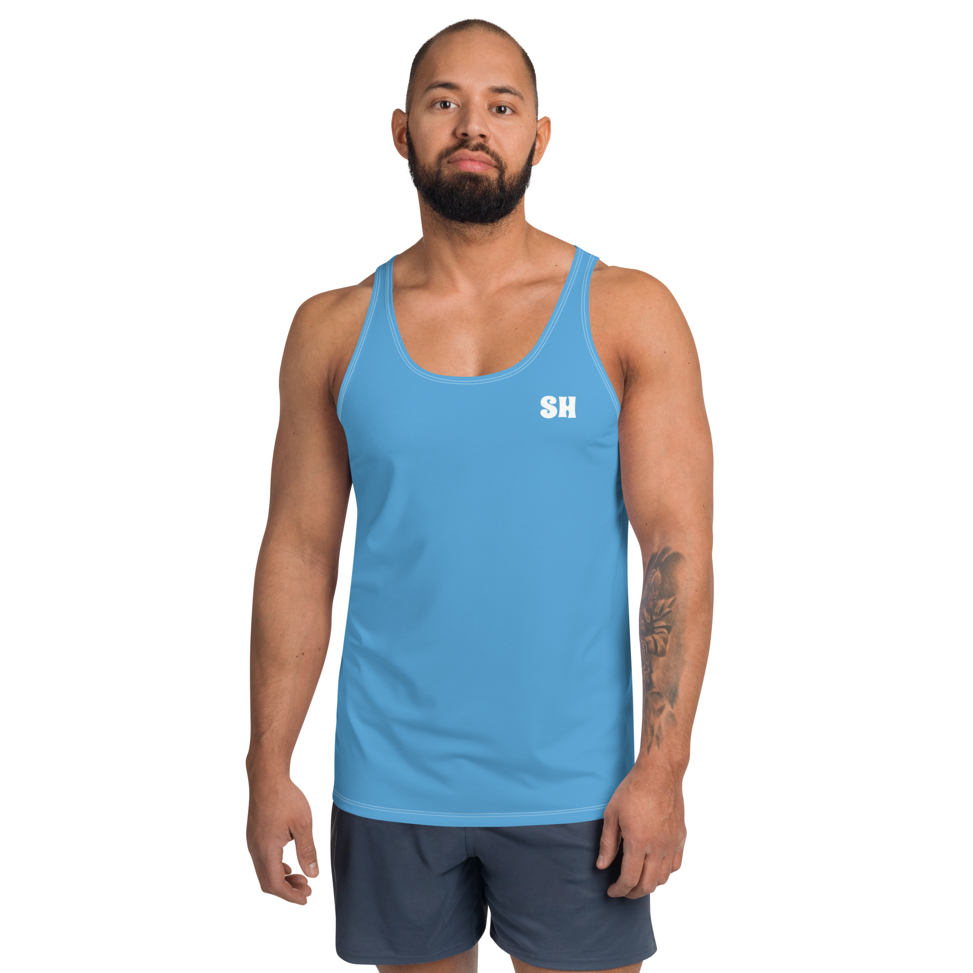 Mens Tank Top - Ocean Blue