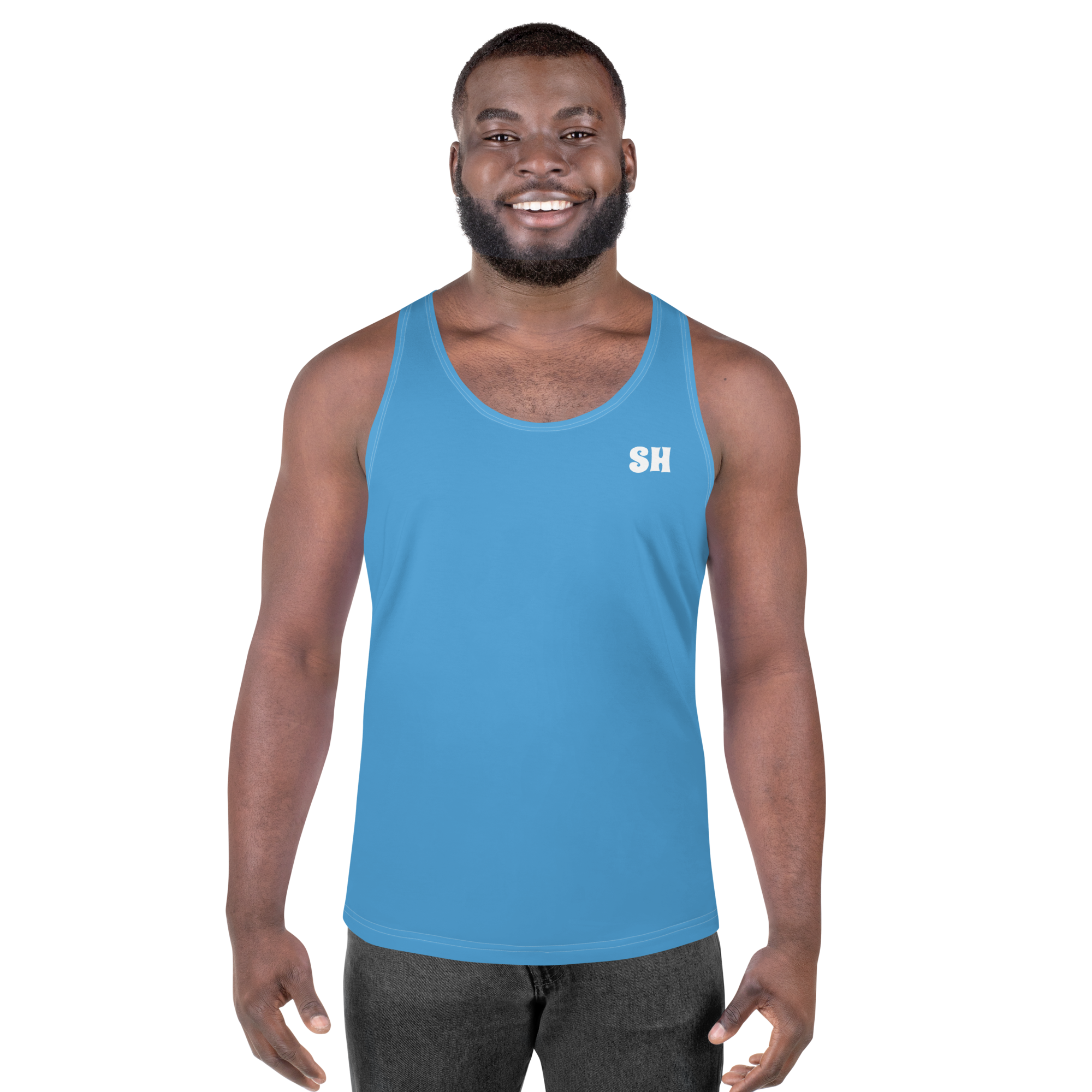 Mens Tank Top - Ocean Blue