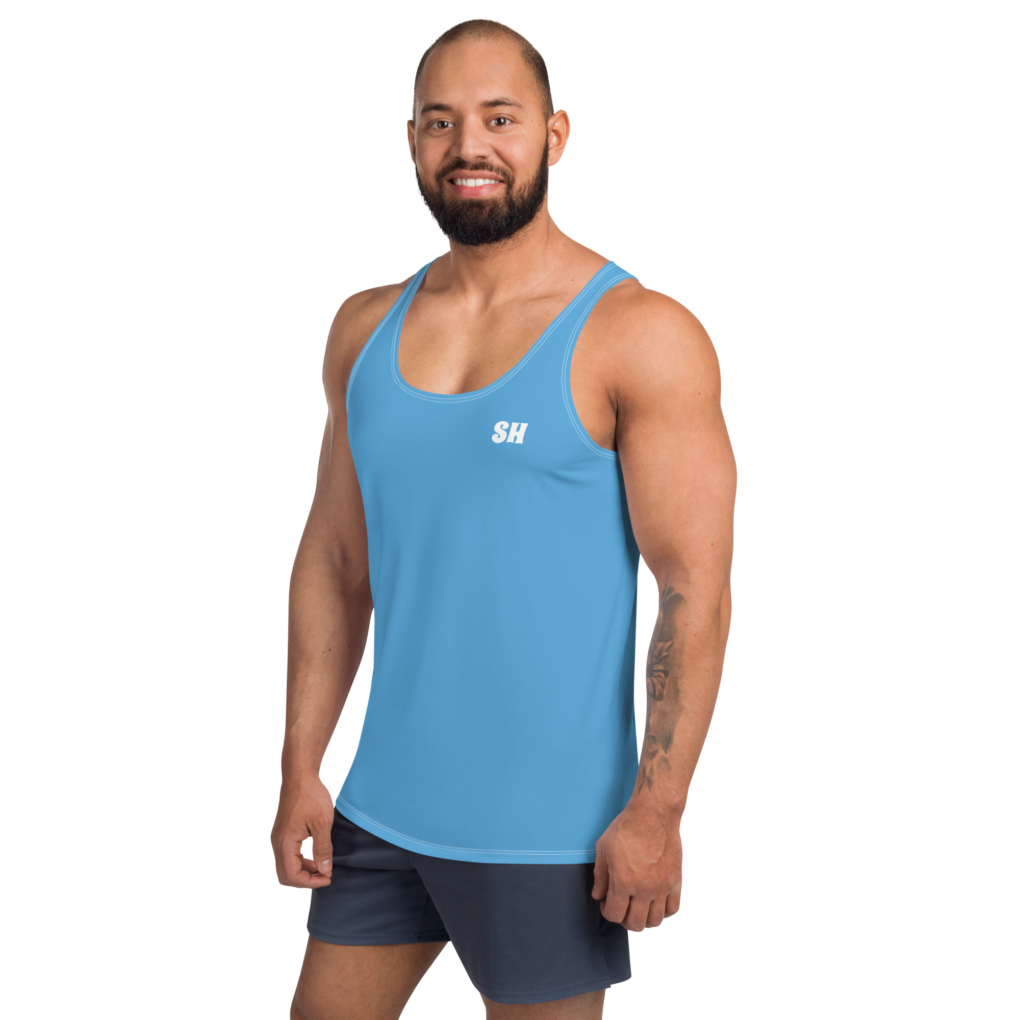 Mens Tank Top - Ocean Blue