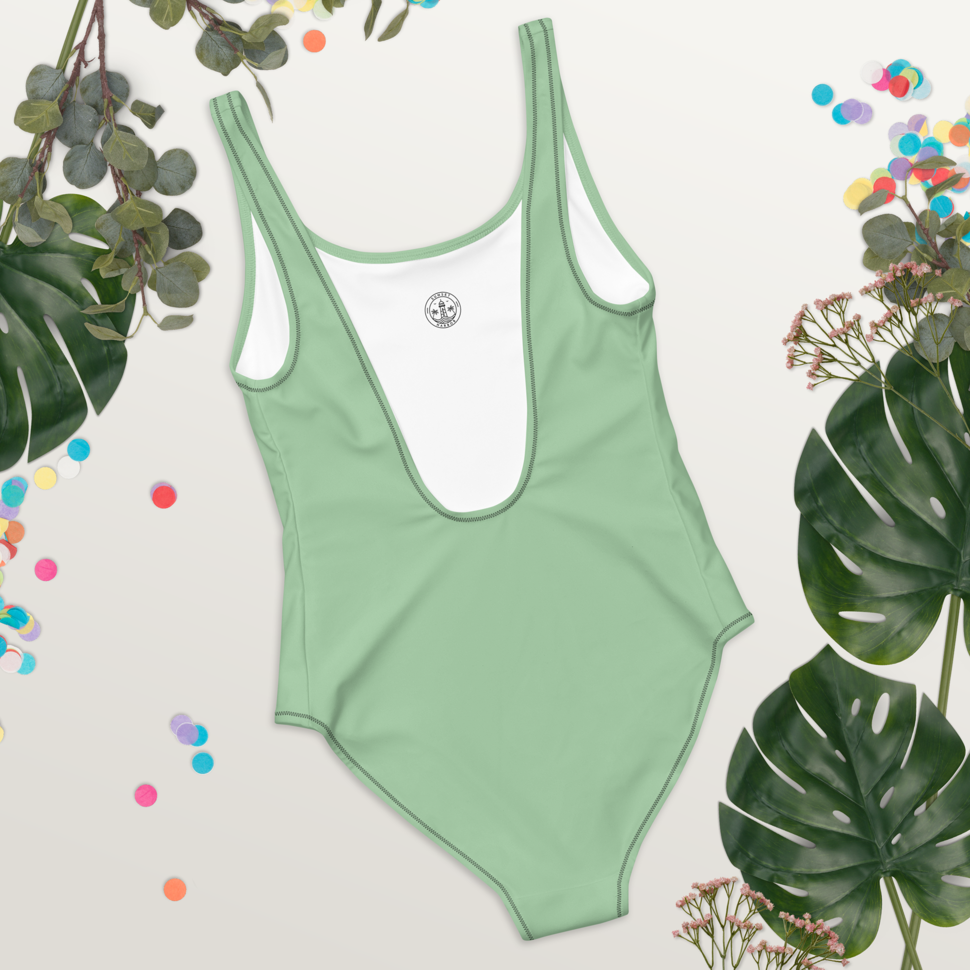 One-Piece Swimsuit - Palm Green