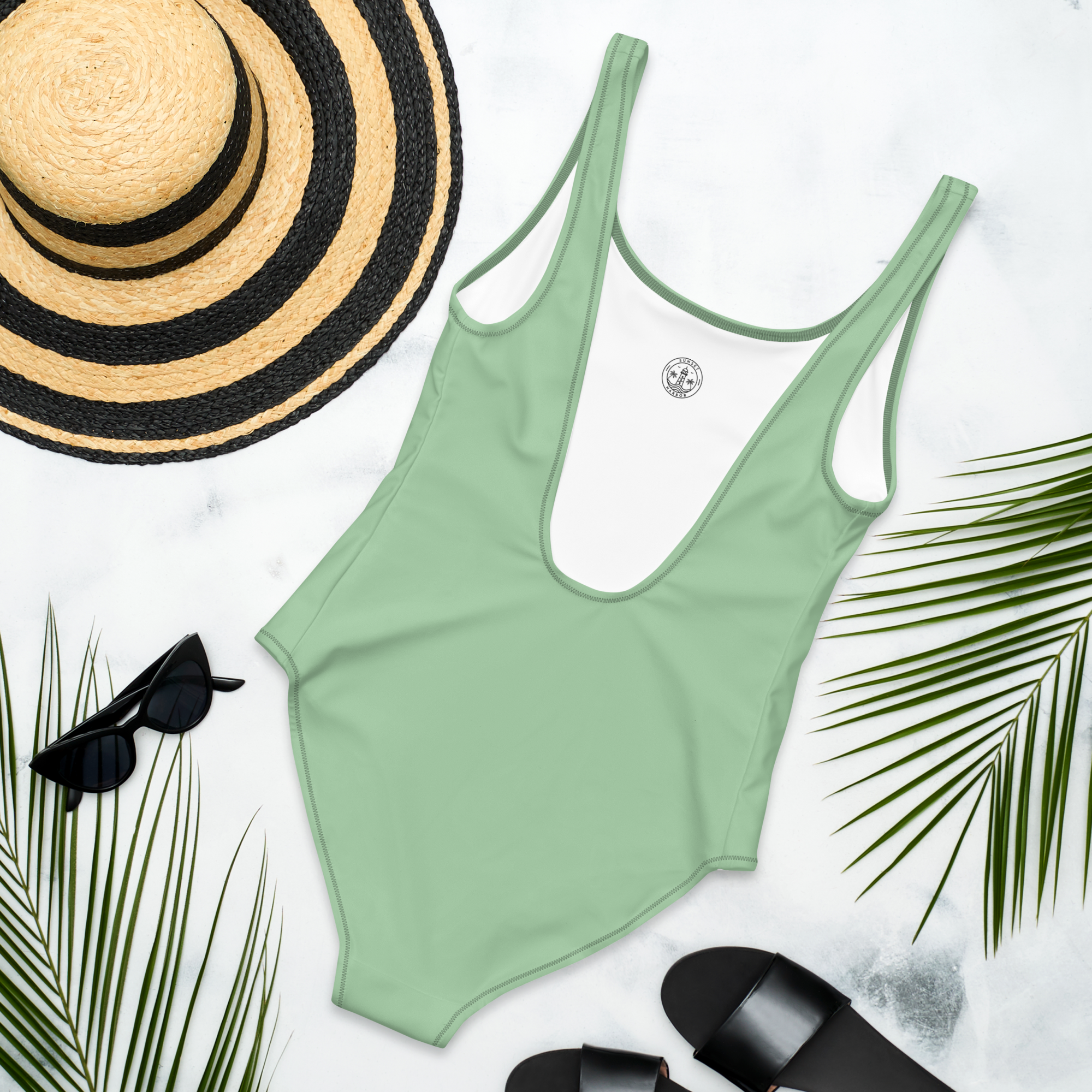 One-Piece Swimsuit - Palm Green