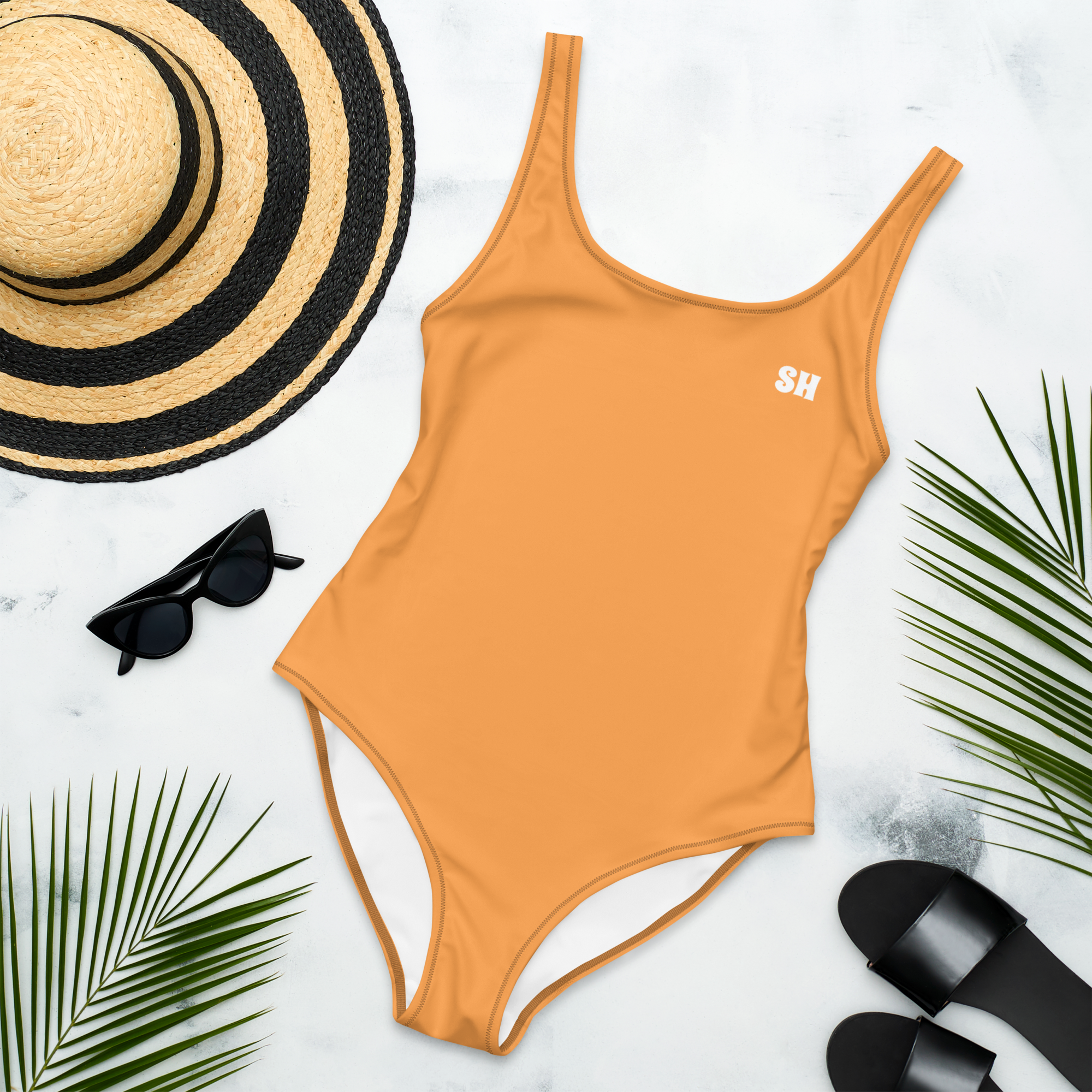 One-Piece Swimsuit - Coastal Orange