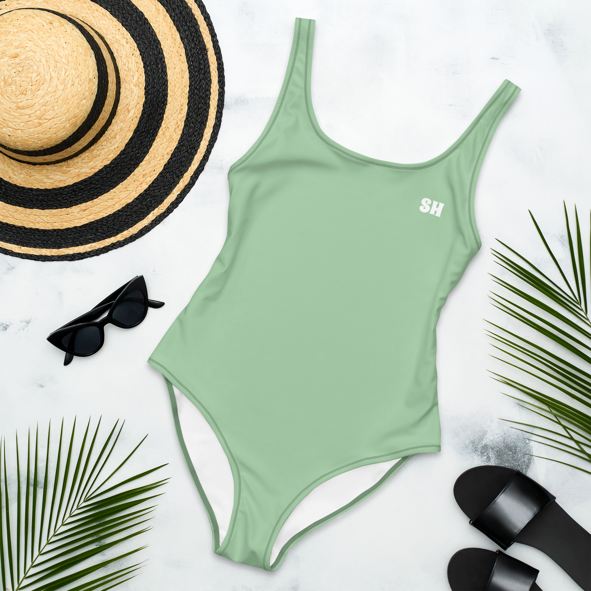 One-Piece Swimsuit - Palm Green