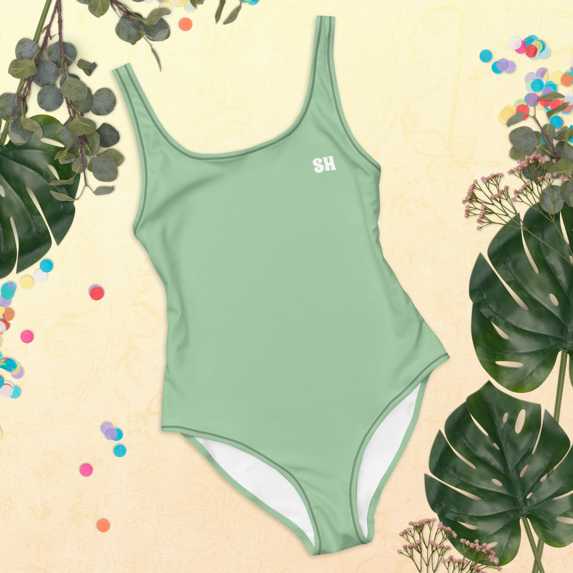 One-Piece Swimsuit - Palm Green