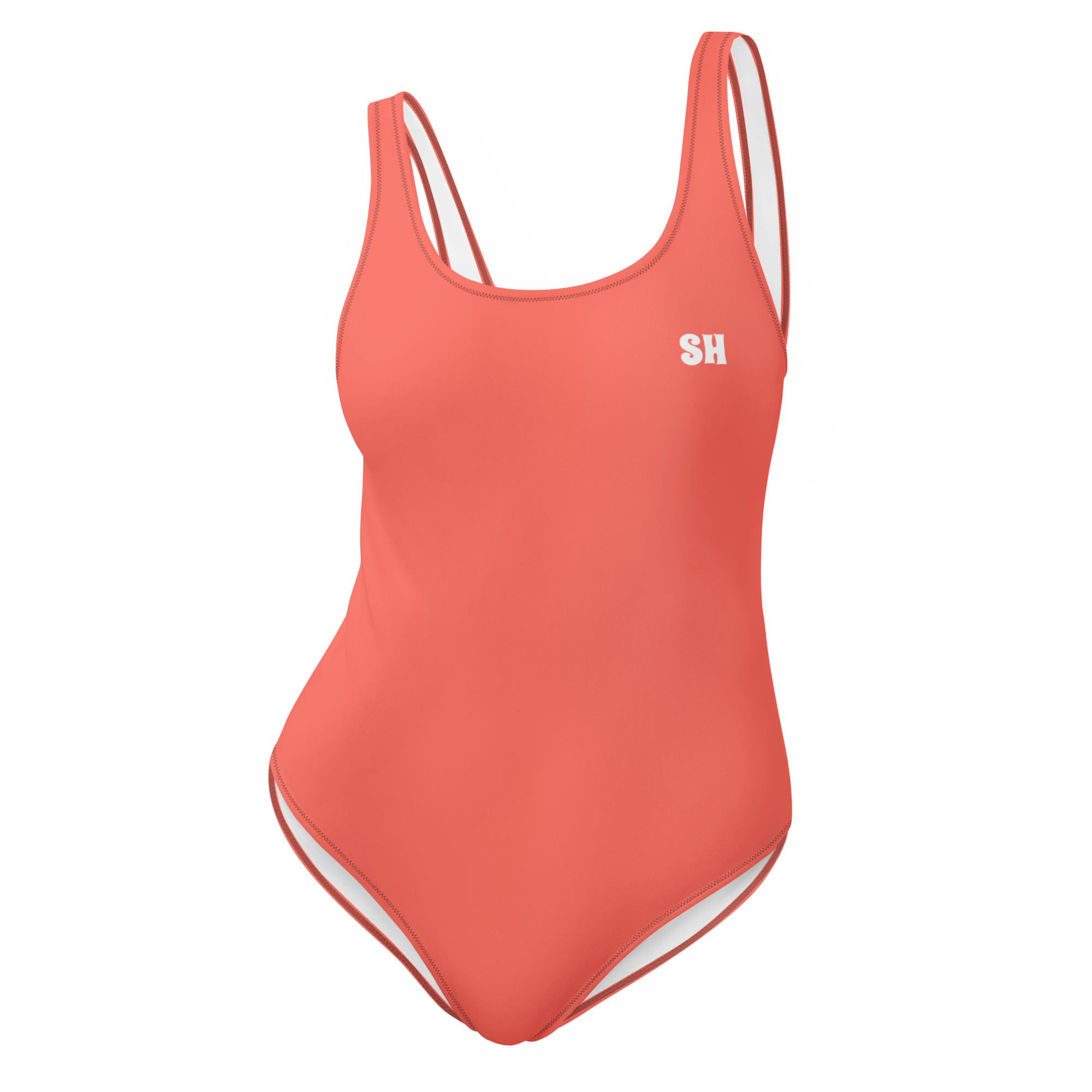 One-Piece Swimsuit - Sunset Coral