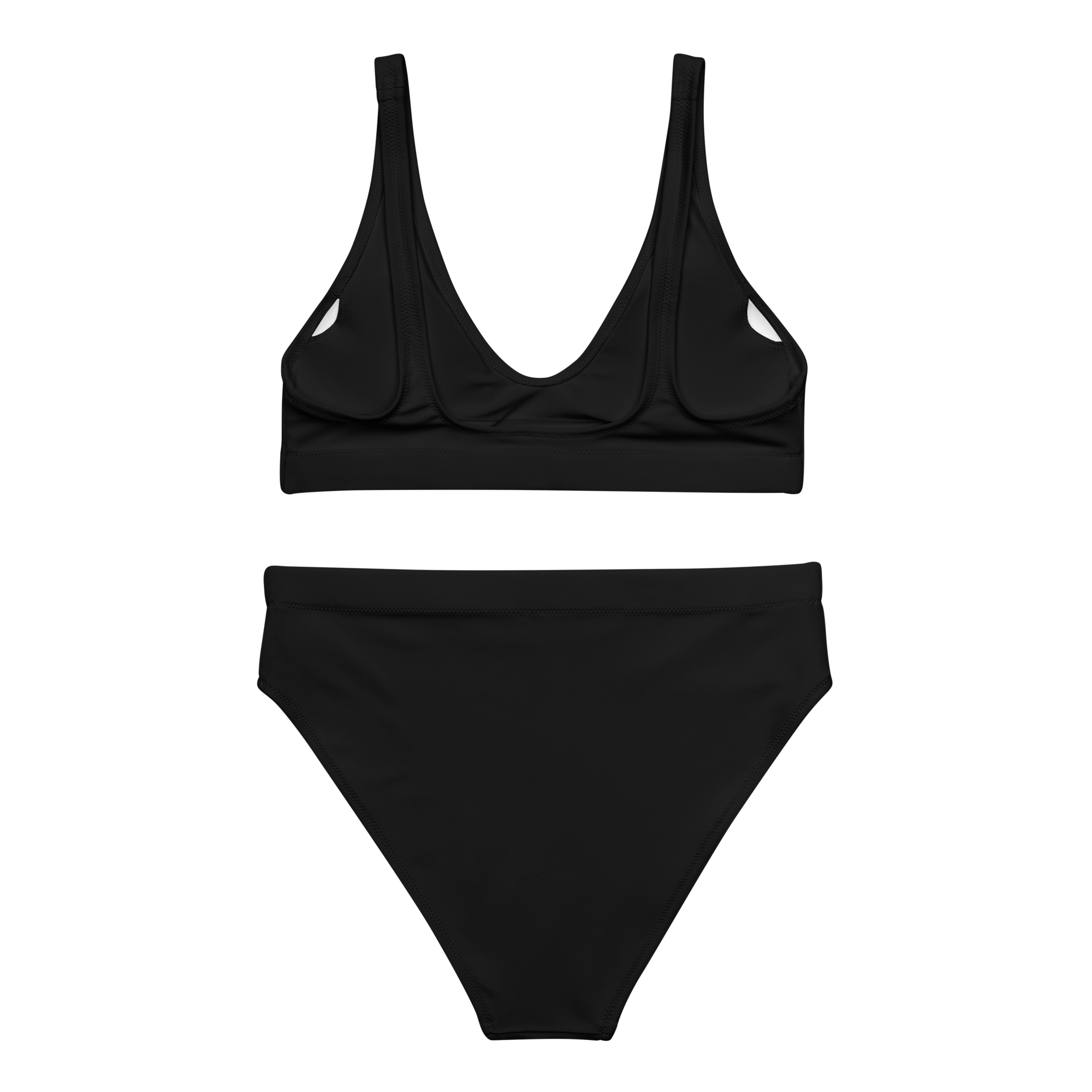 Recycled high-waisted bikini - Harbor Black