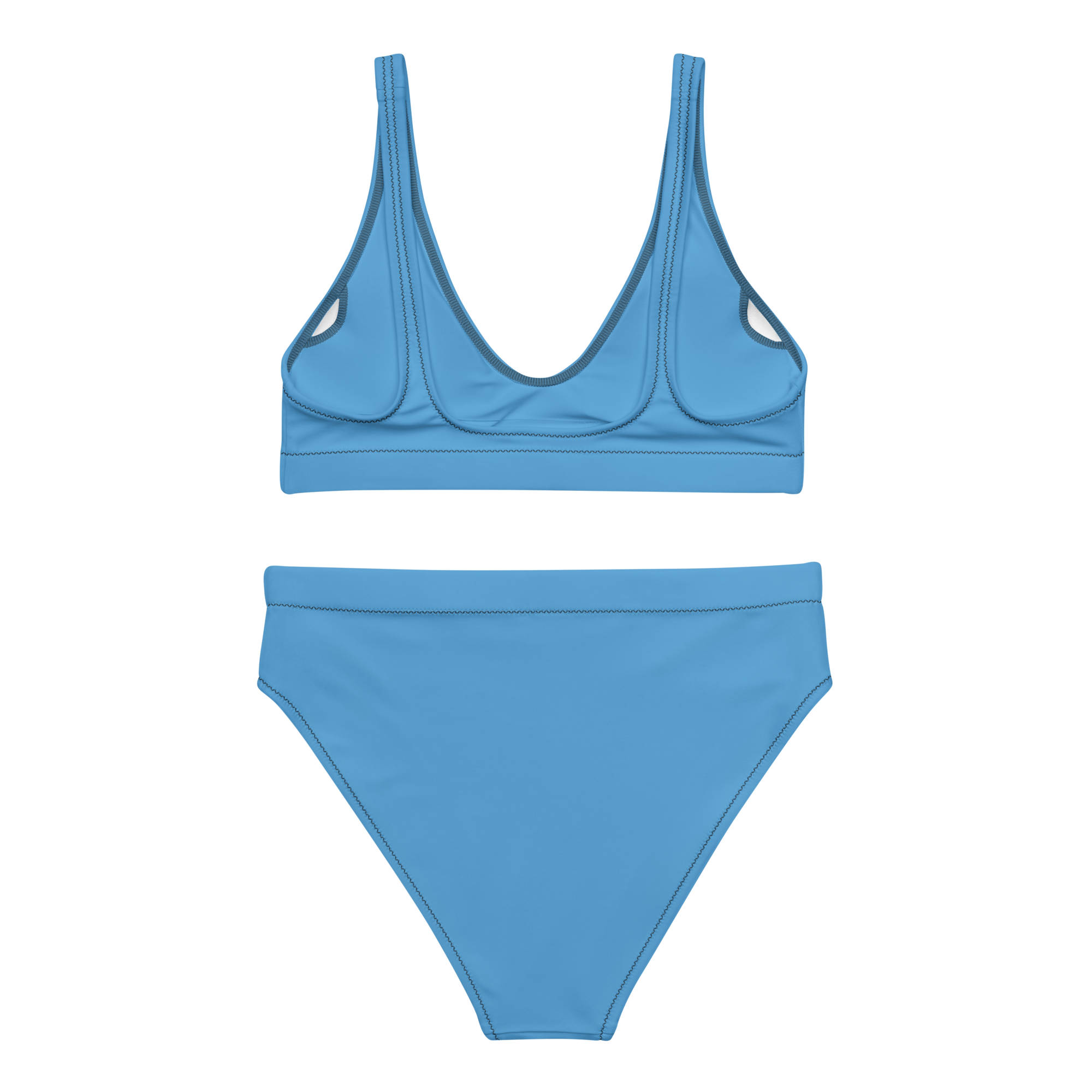 Recycled high-waisted bikini - Ocean Blue