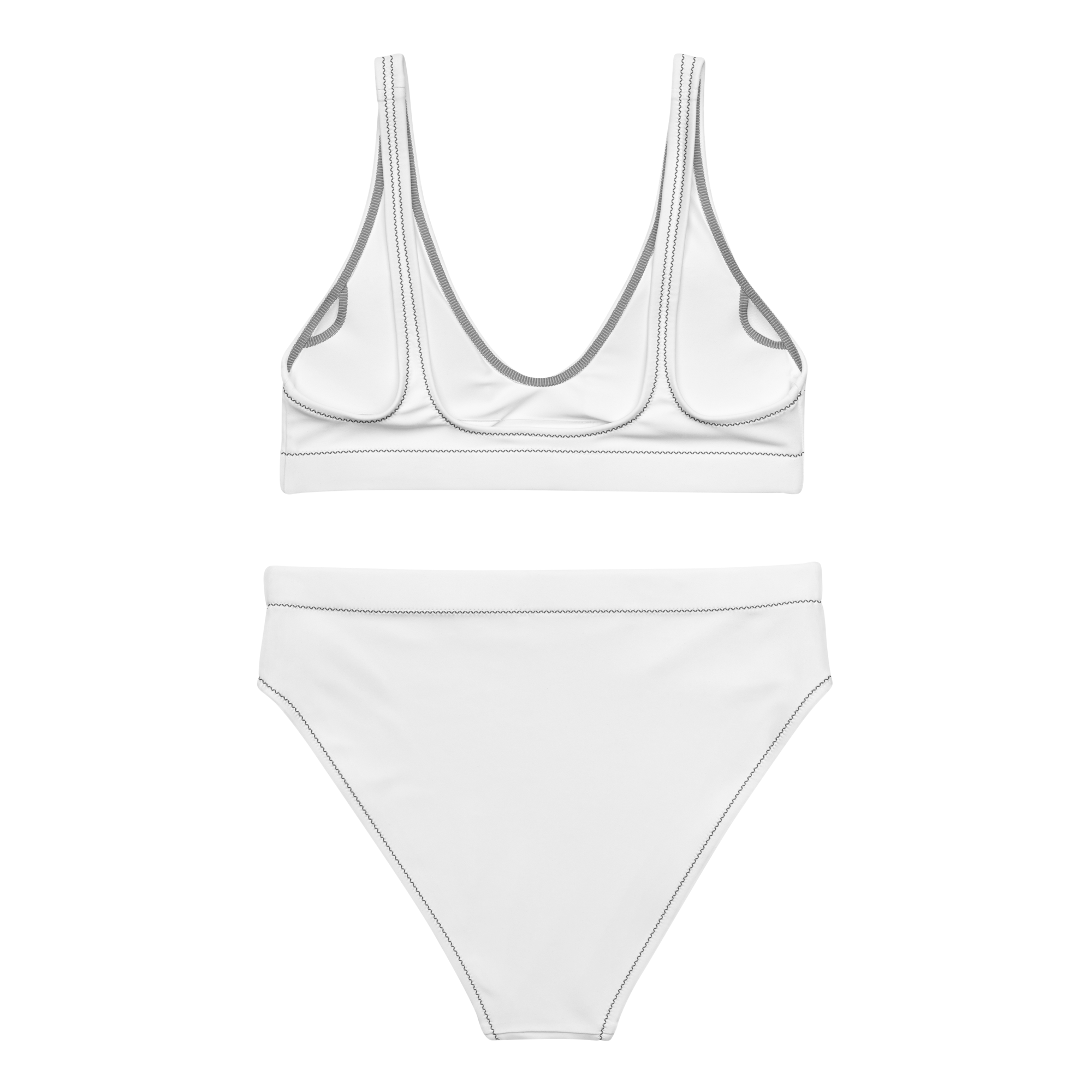 Recycled high-waisted bikini - Seashell White