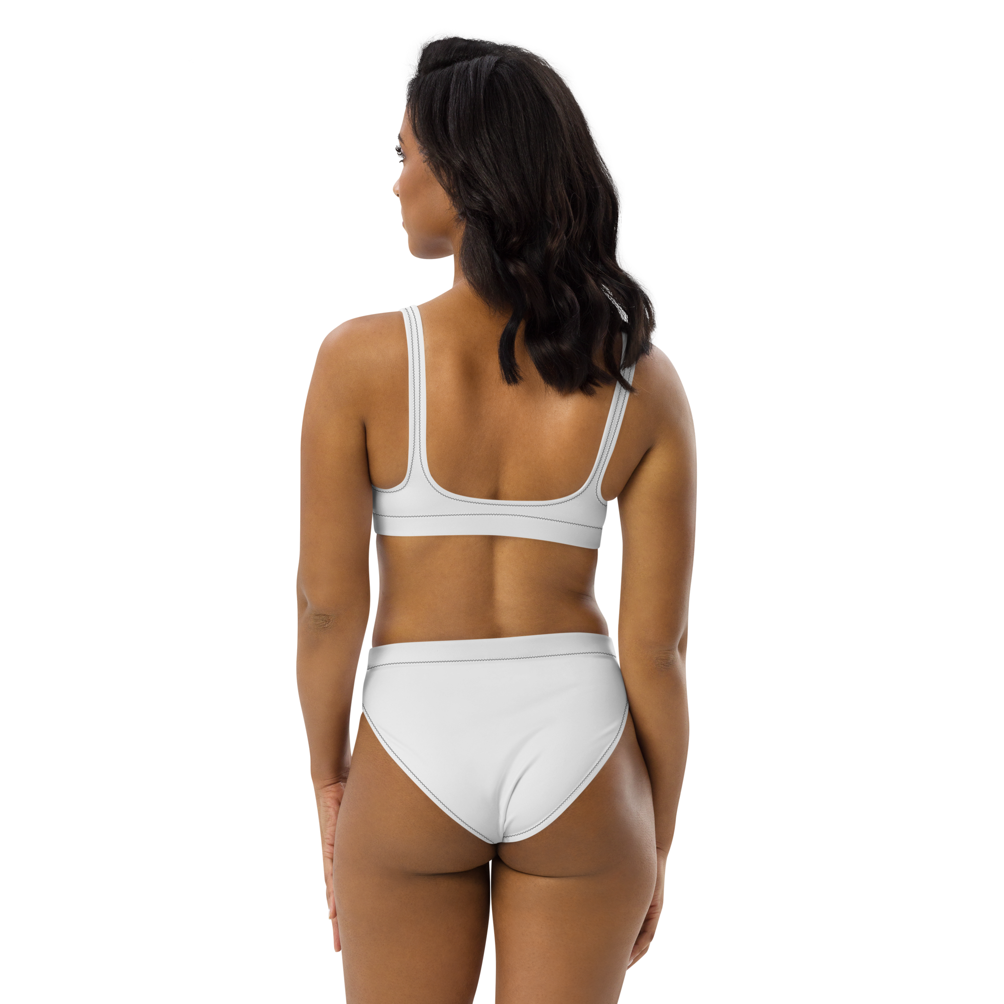 Recycled high-waisted bikini - Seashell White