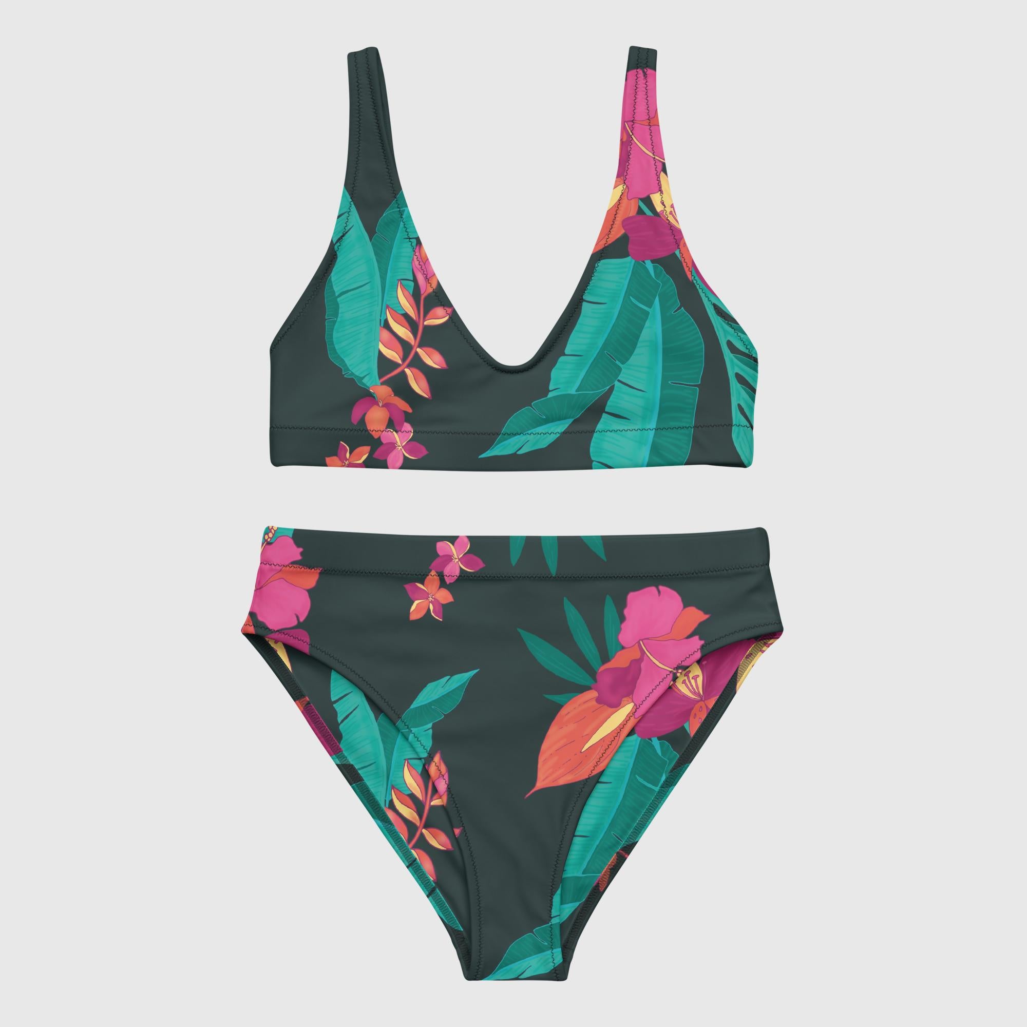 Recycled high-waisted bikini